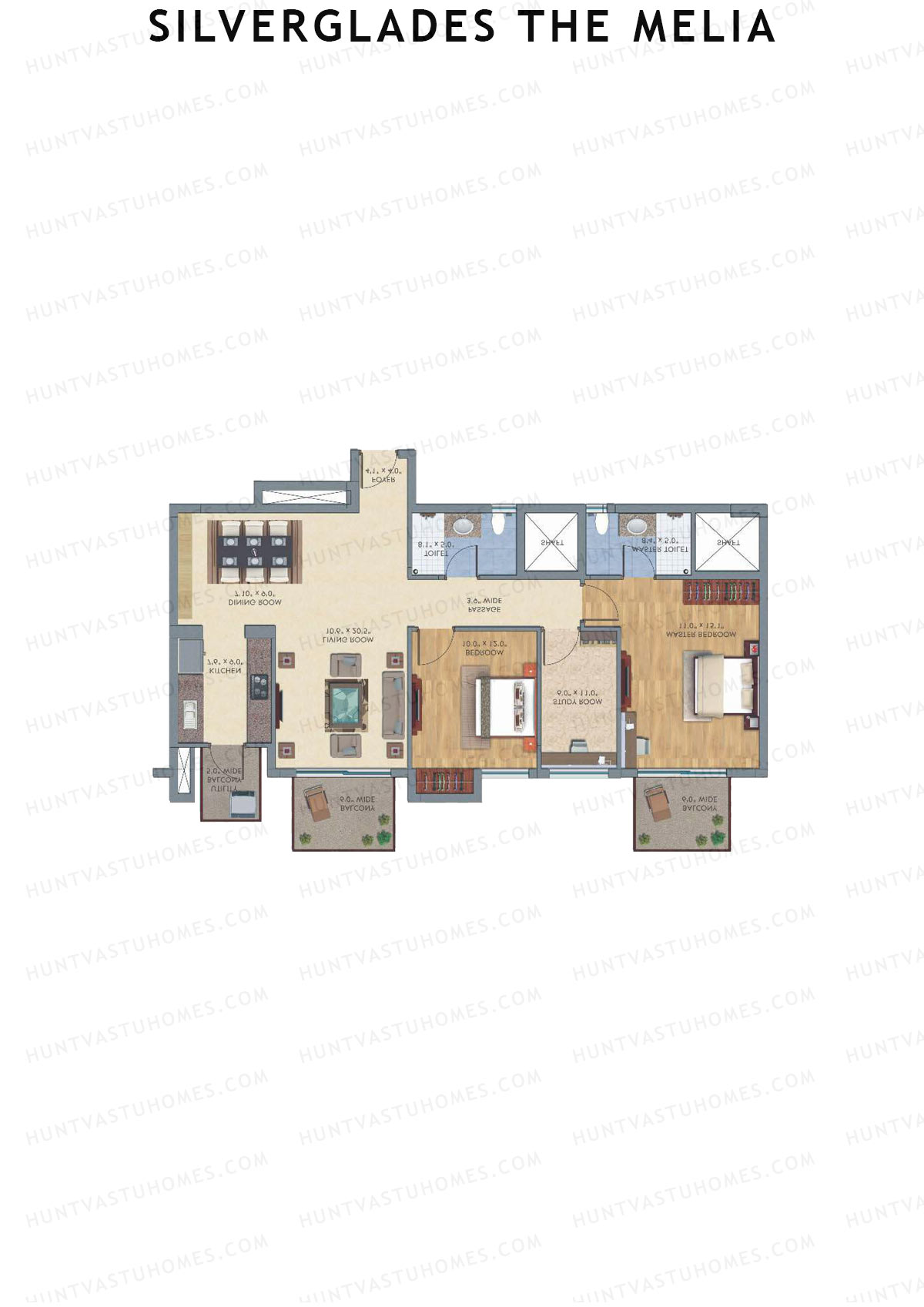 Silverglades The Melia Tower D Unit 5 Floor Plan