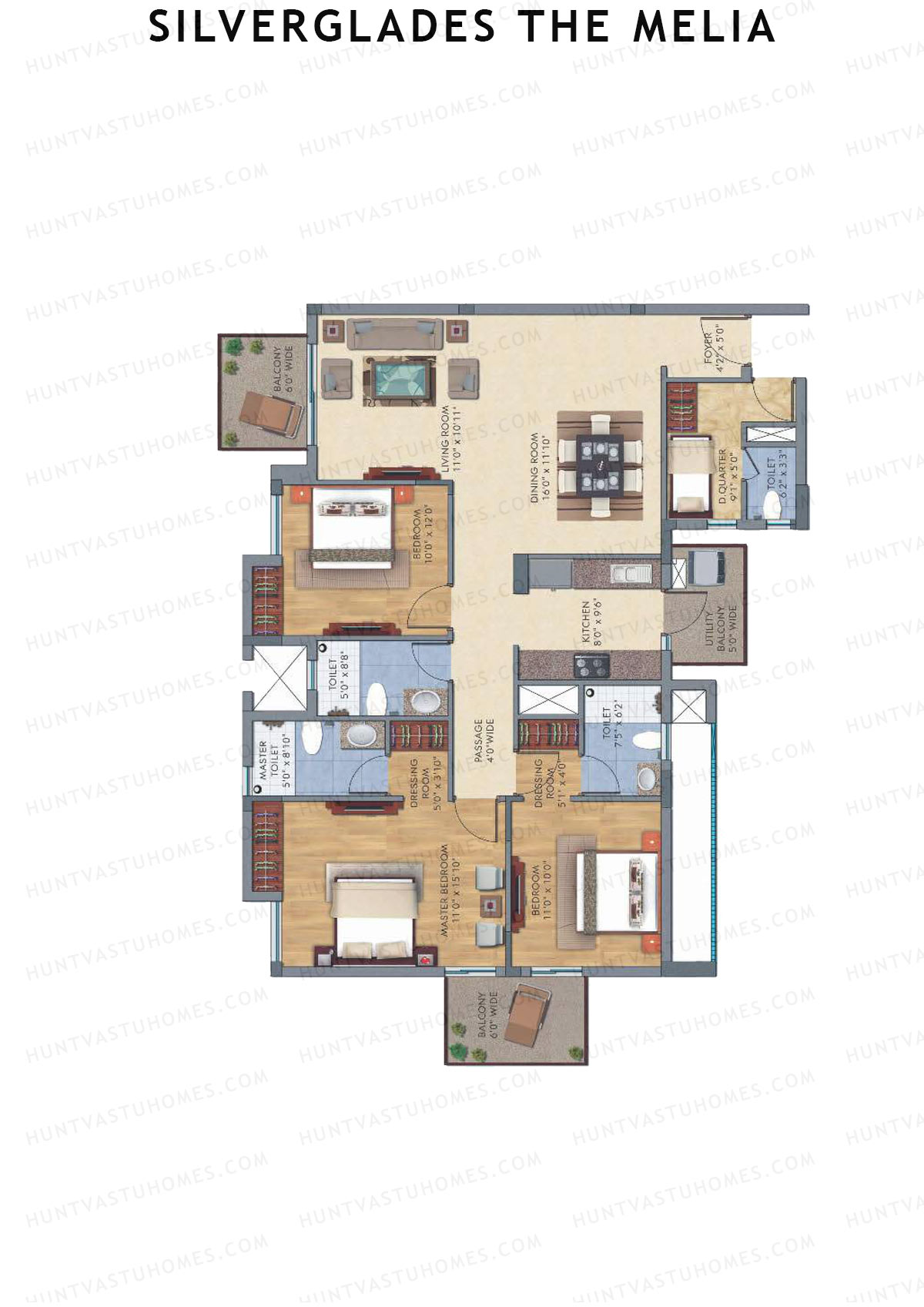 Silverglades The Melia Tower E Unit 4 Floor Plan
