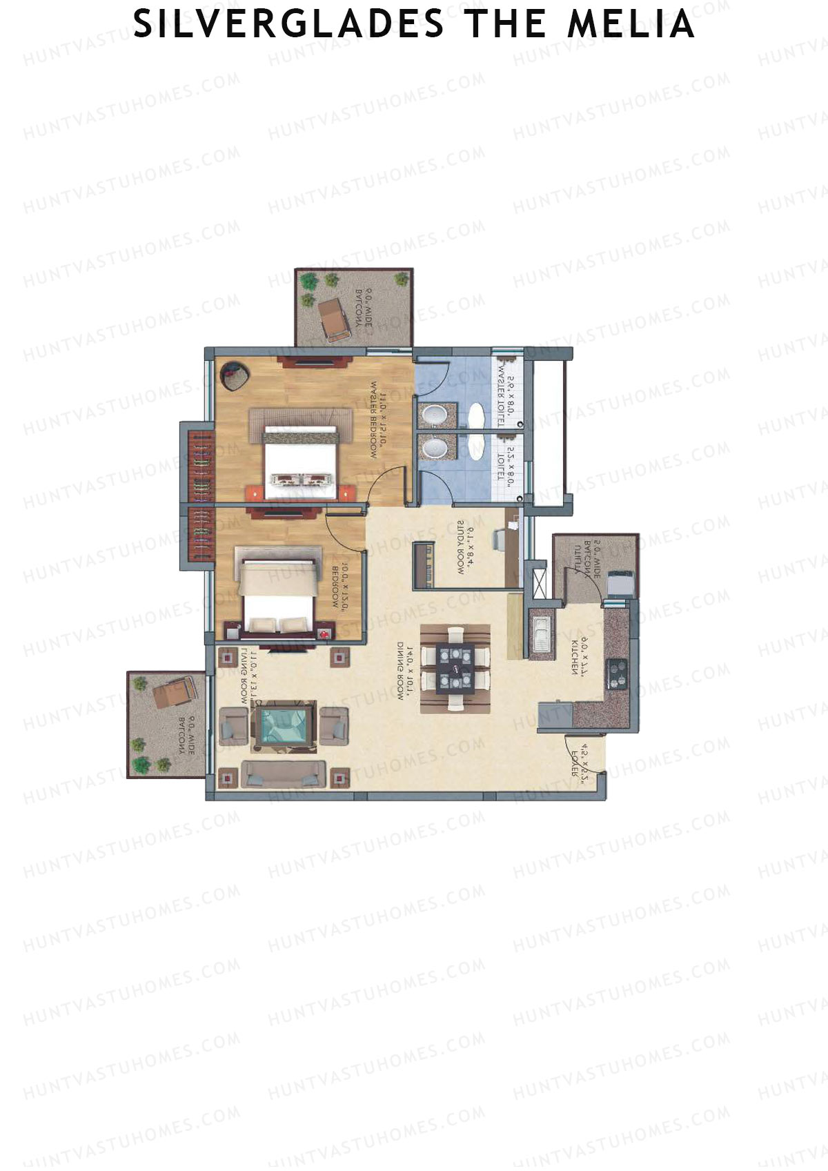 Silverglades The Melia Tower J Unit 6 Floor Plan
