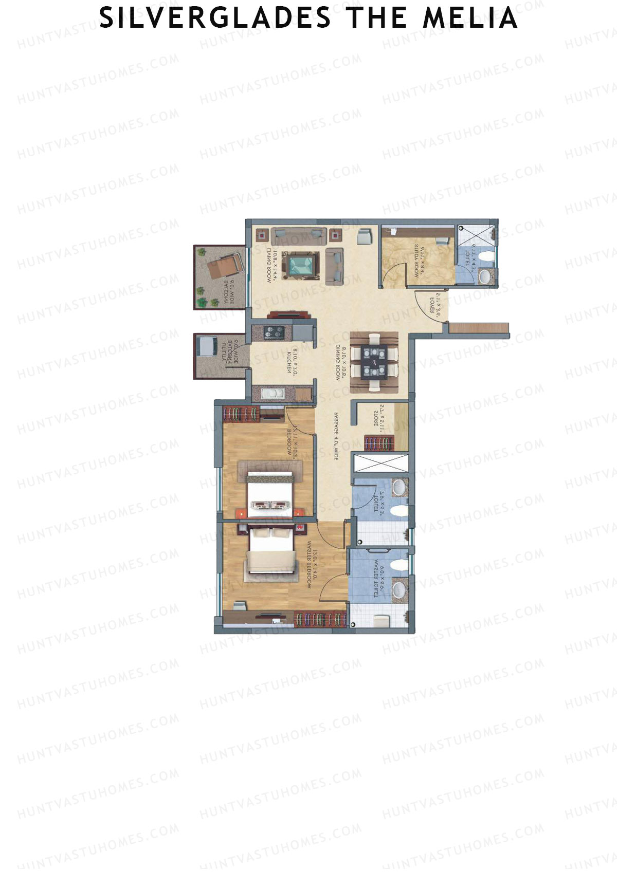 Silverglades The Melia Tower S1 Unit 5 Floor Plan
