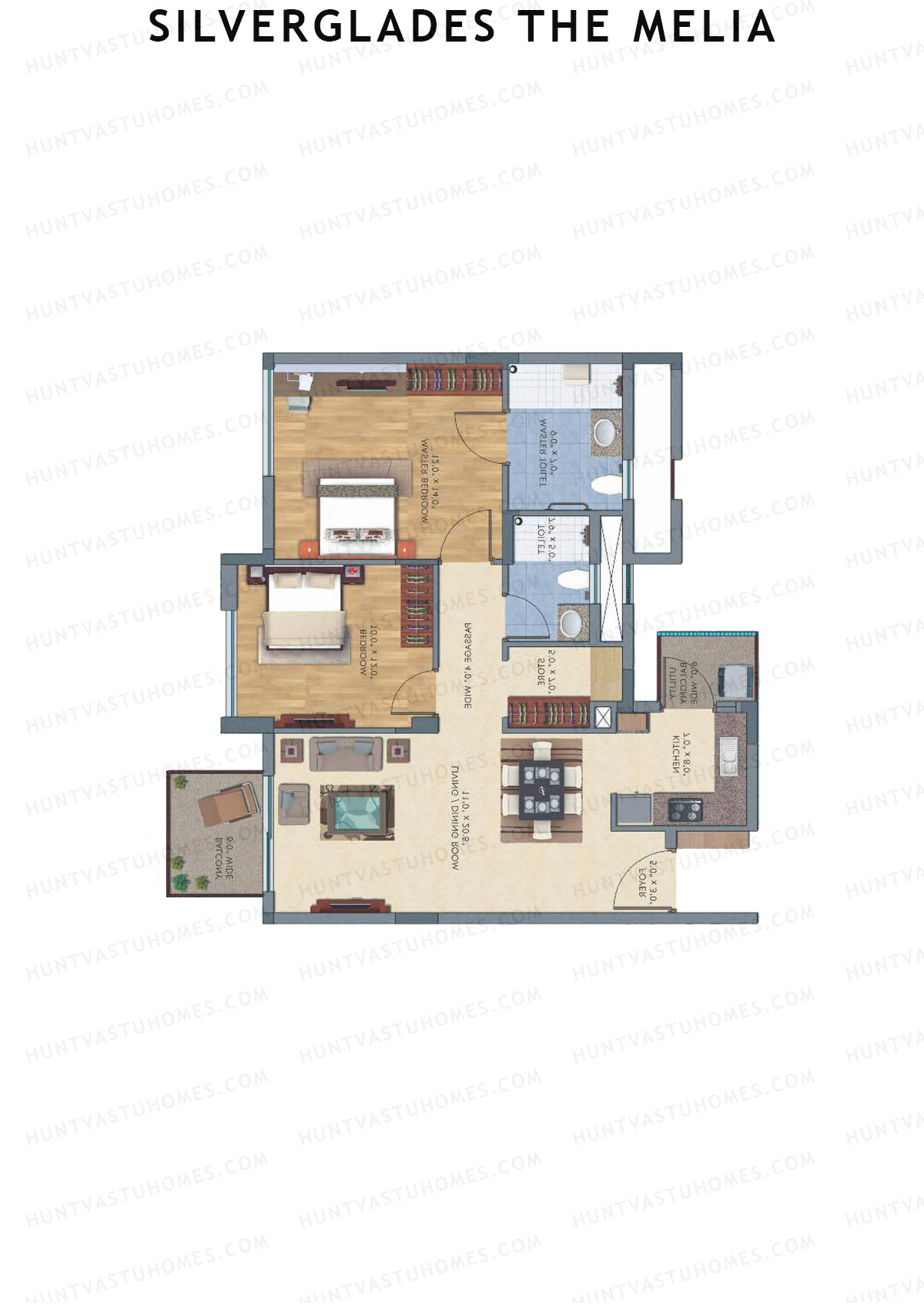 Silverglades The Melia Tower S1 Unit 6 Floor Plan