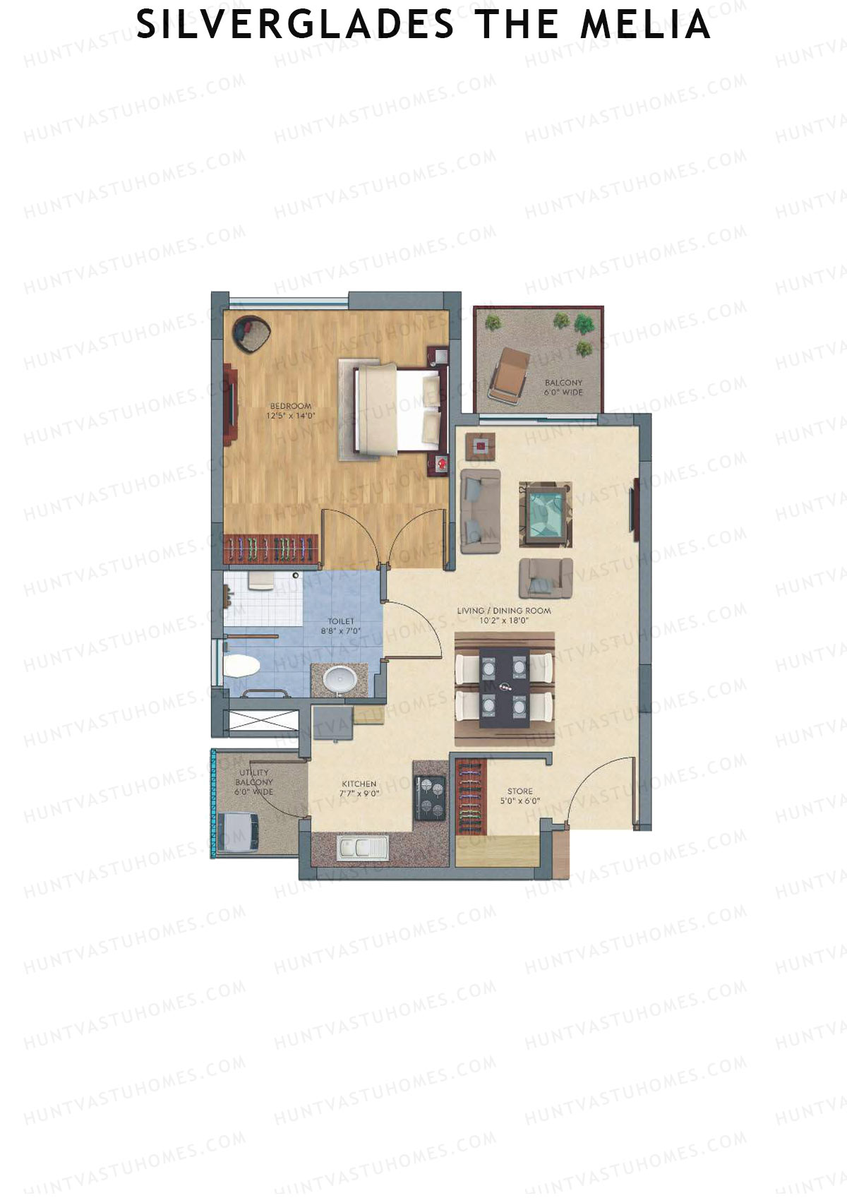 Silverglades The Melia Tower S2 Unit 1 Floor Plan