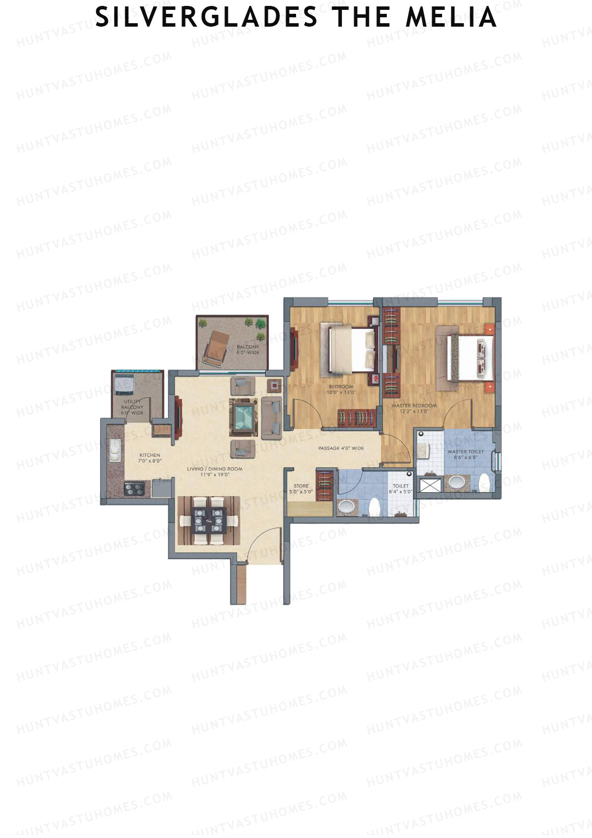 Silverglades The Melia Tower S2 Unit 2 Floor Plan
