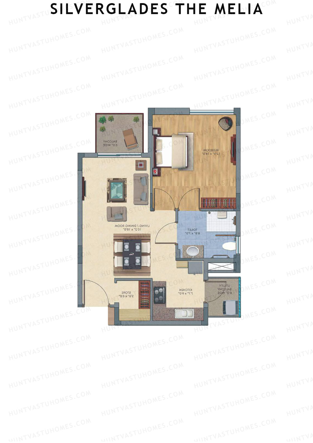Silverglades The Melia Tower S2 Unit 3 Floor Plan