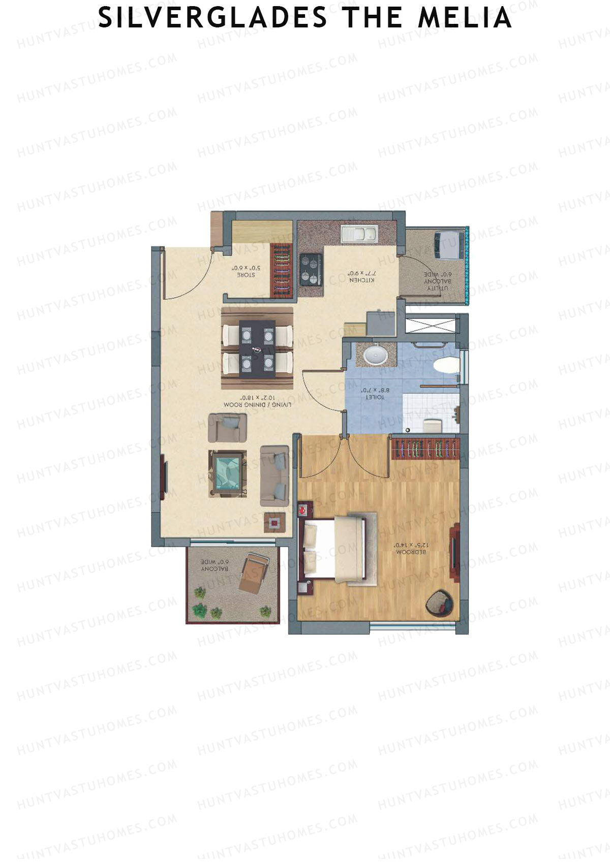 Silverglades The Melia Tower S2 Unit 4 Floor Plan
