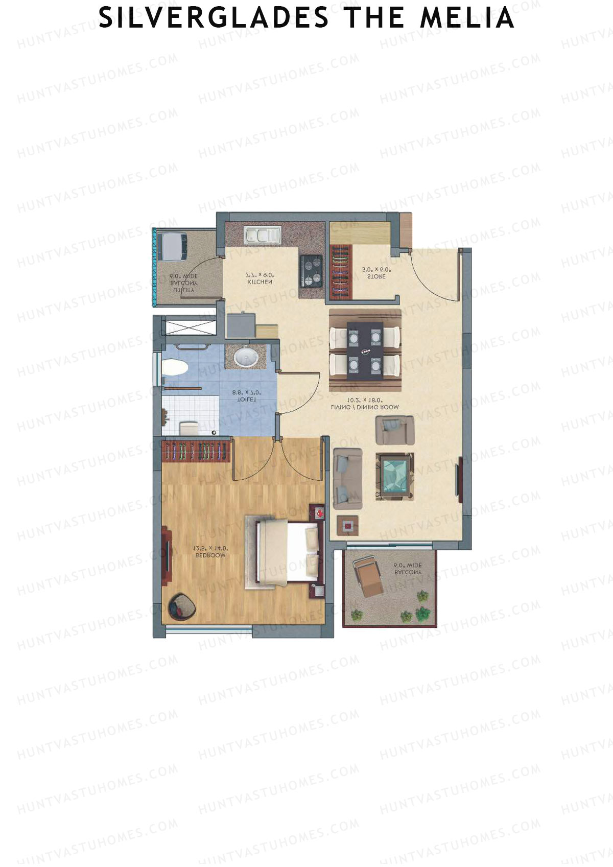 Silverglades The Melia Tower S2 Unit 6 Floor Plan