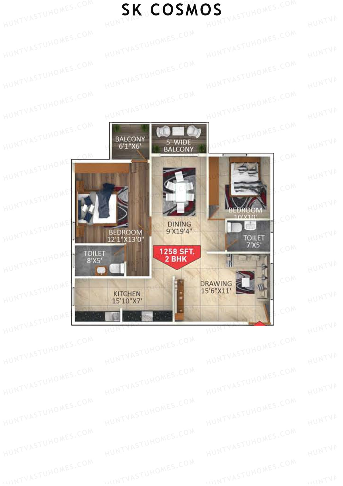 SK Cosmos Block A Unit 10 Floor Plan
