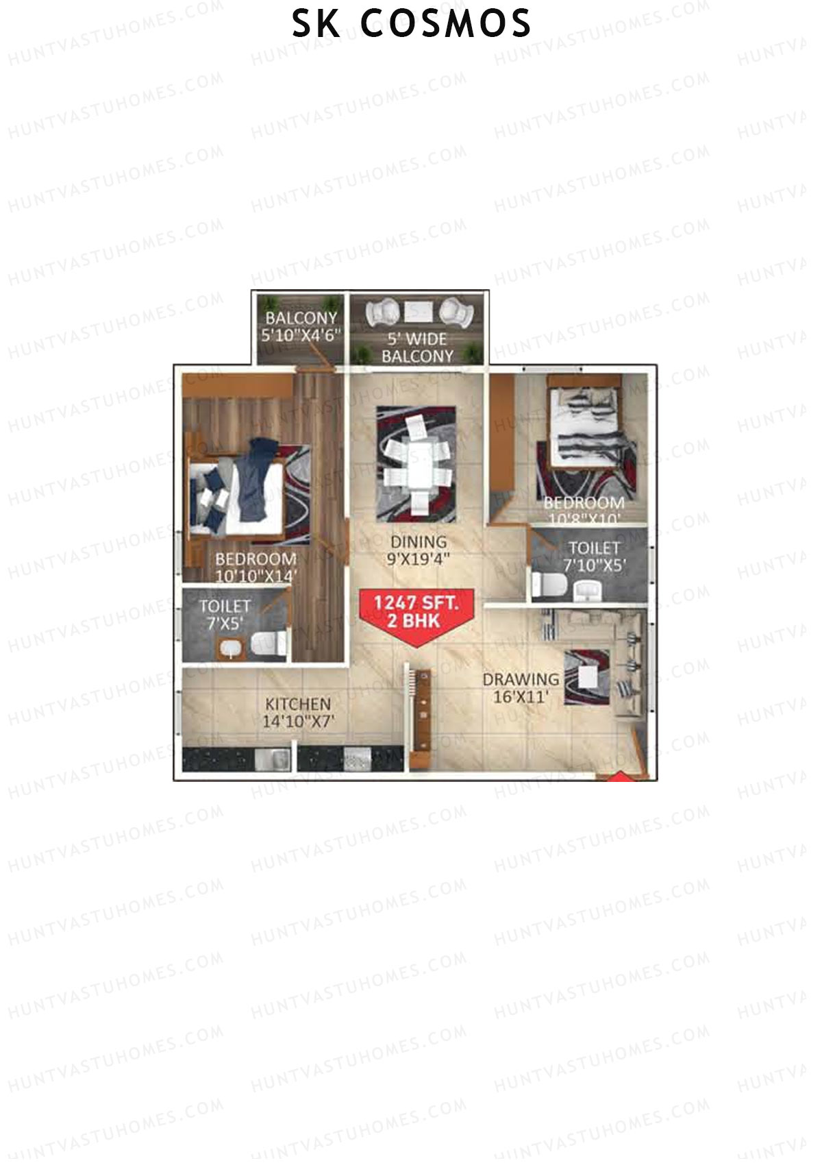SK Cosmos Block A Unit 11 Floor Plan