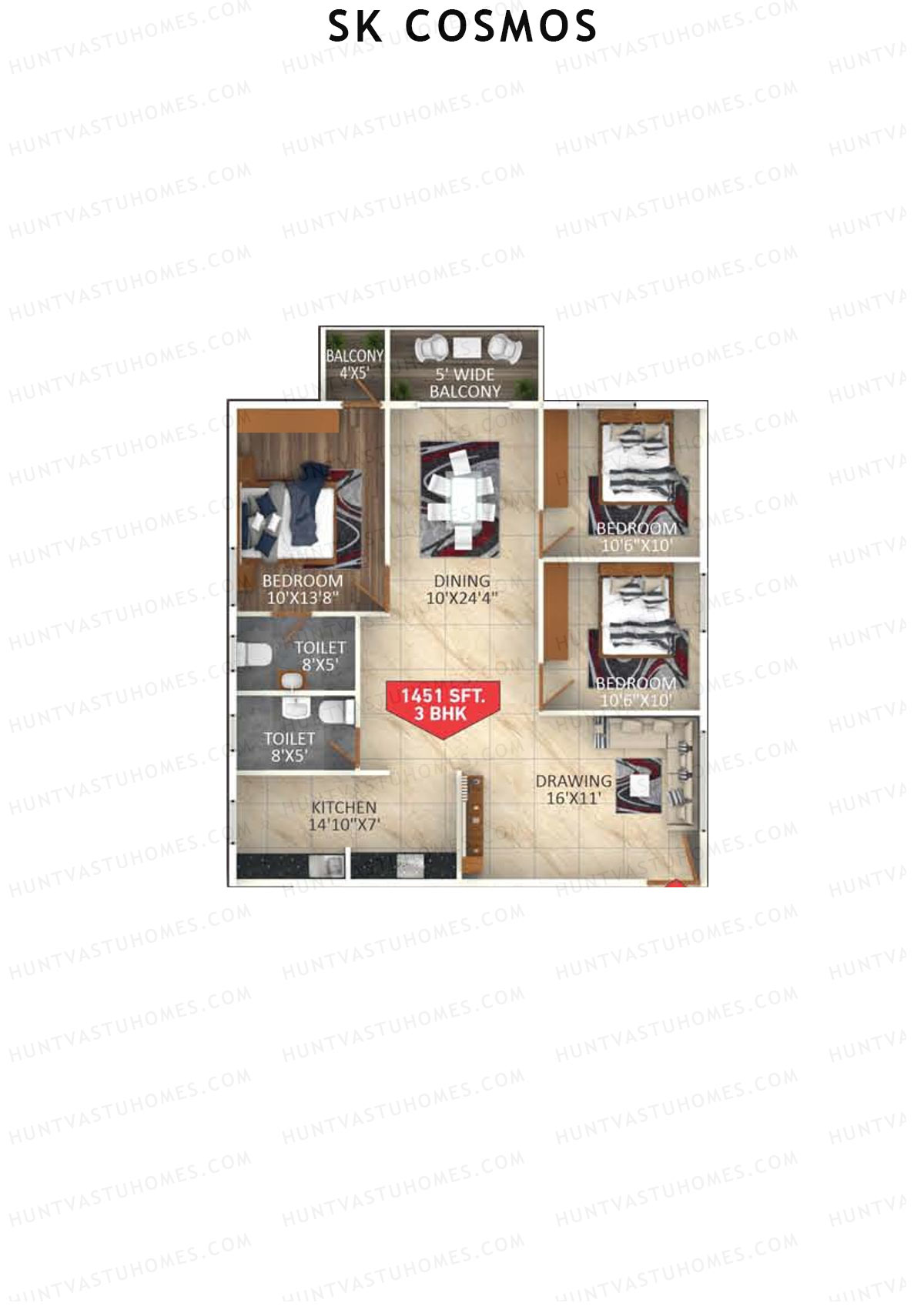 SK Cosmos Block A Unit 12 Floor Plan