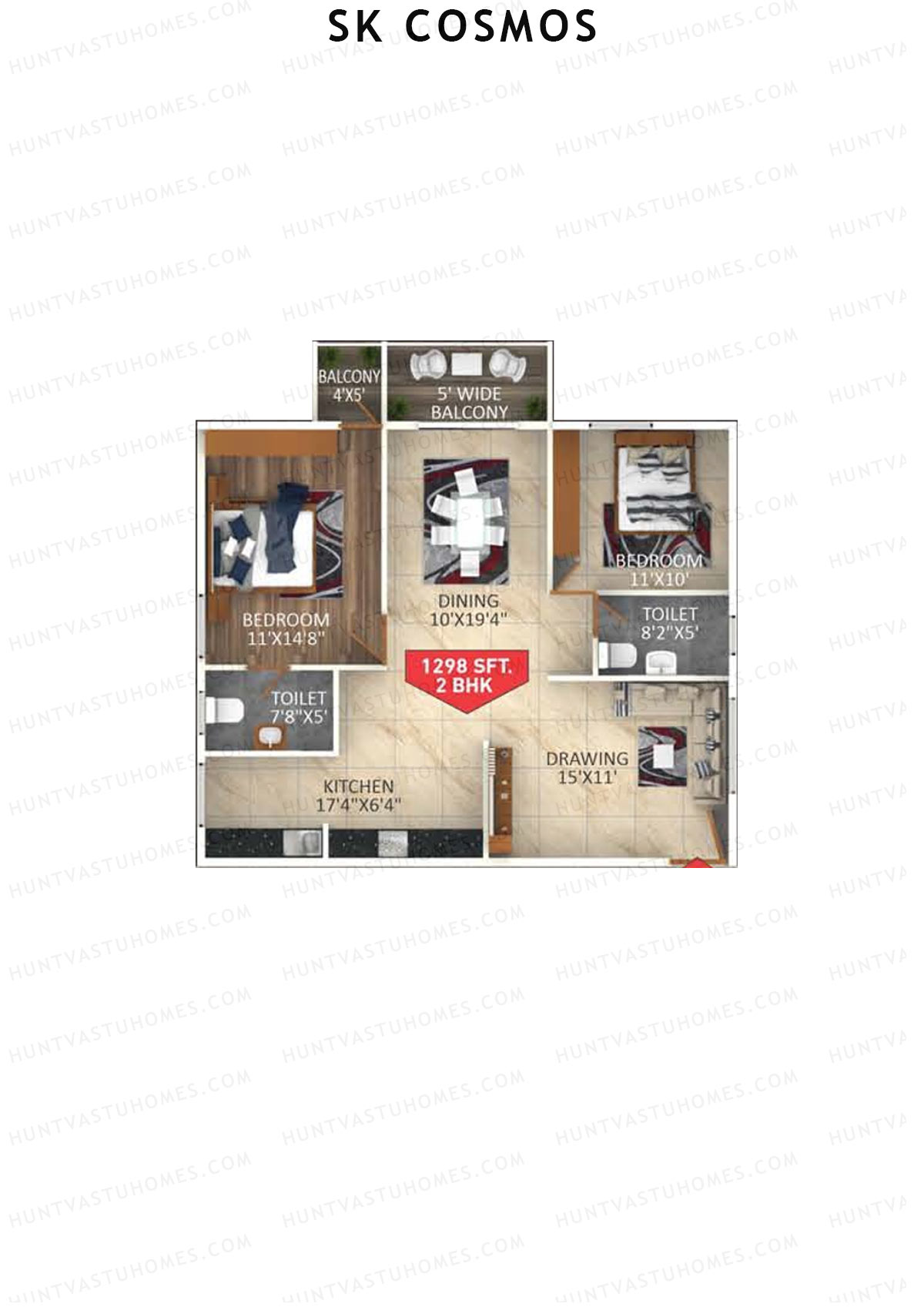 SK Cosmos Block A Unit 13 Floor Plan