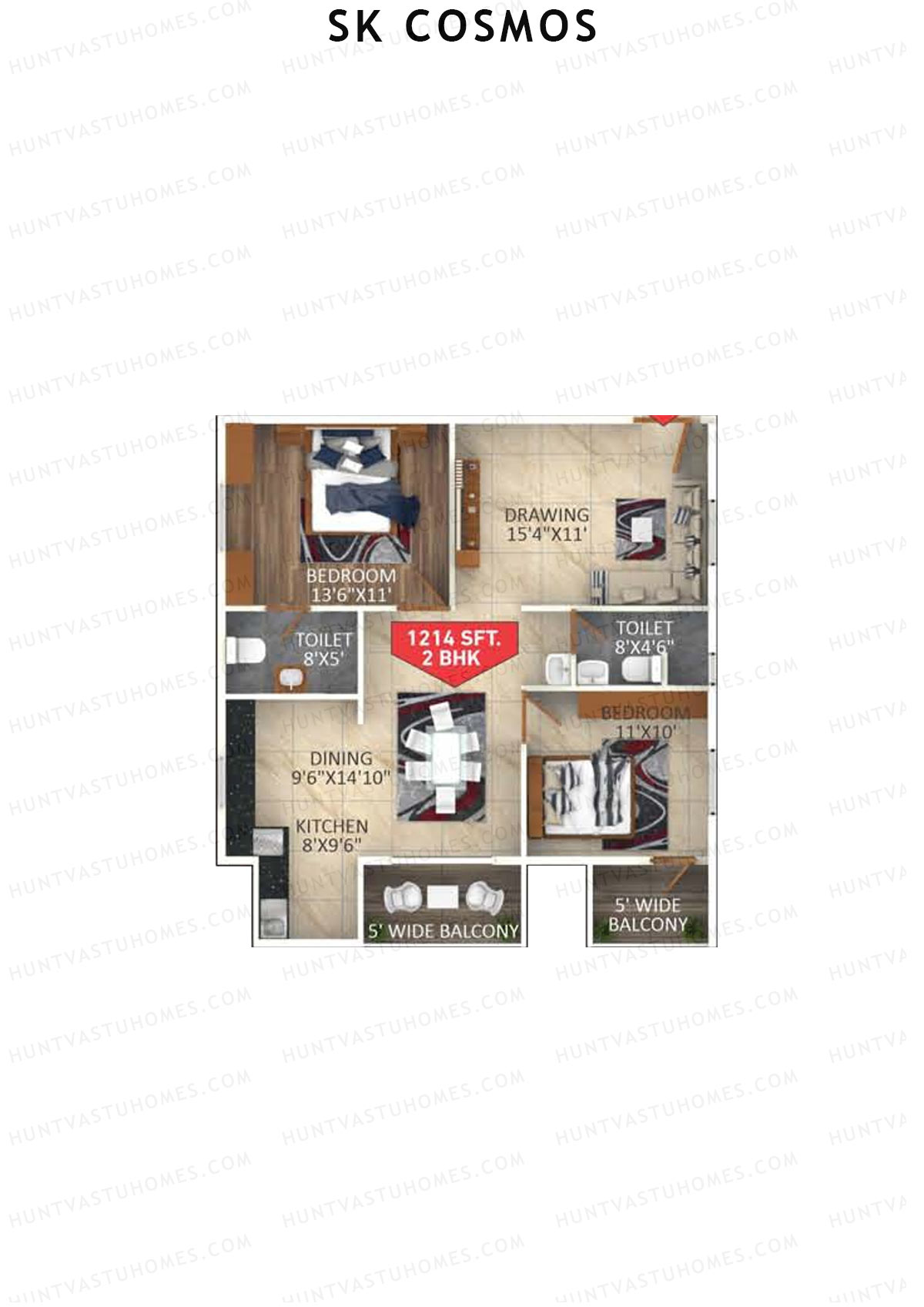 SK Cosmos Block A Unit 3 Floor Plan