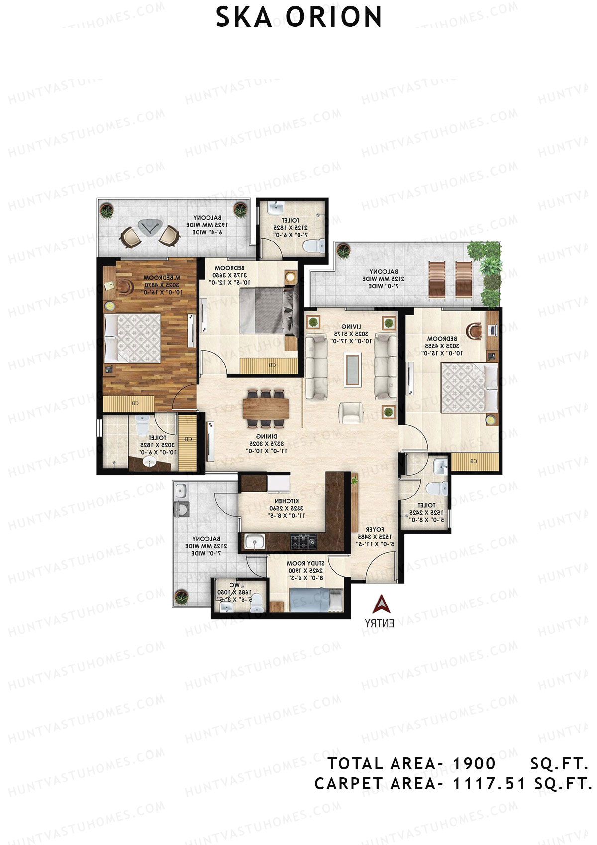 Ska Orion Tower Alpha Unit 8 (Type S5) Floor Plan