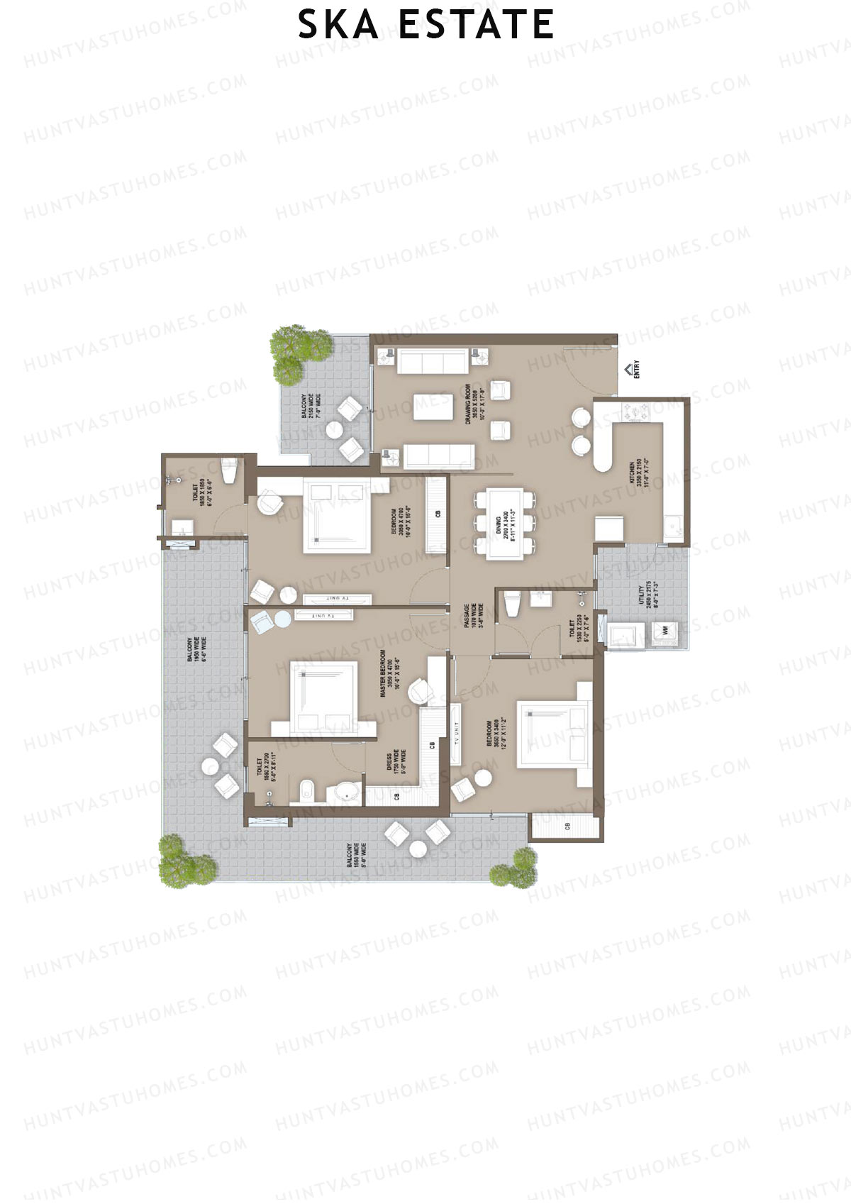 SKA Estate Aster Unit 28 (Type S3) Floor Plan