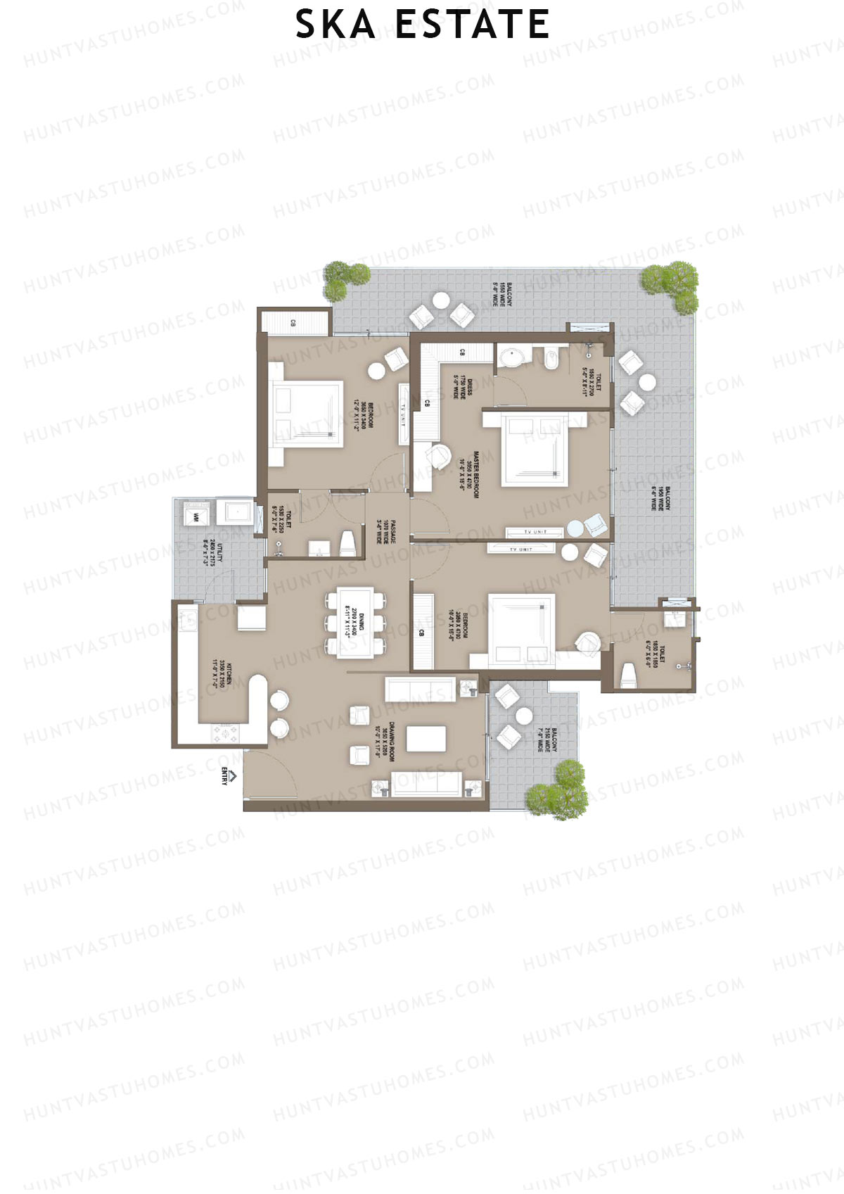 SKA Estate Aster Unit 32 (Type S3) Floor Plan