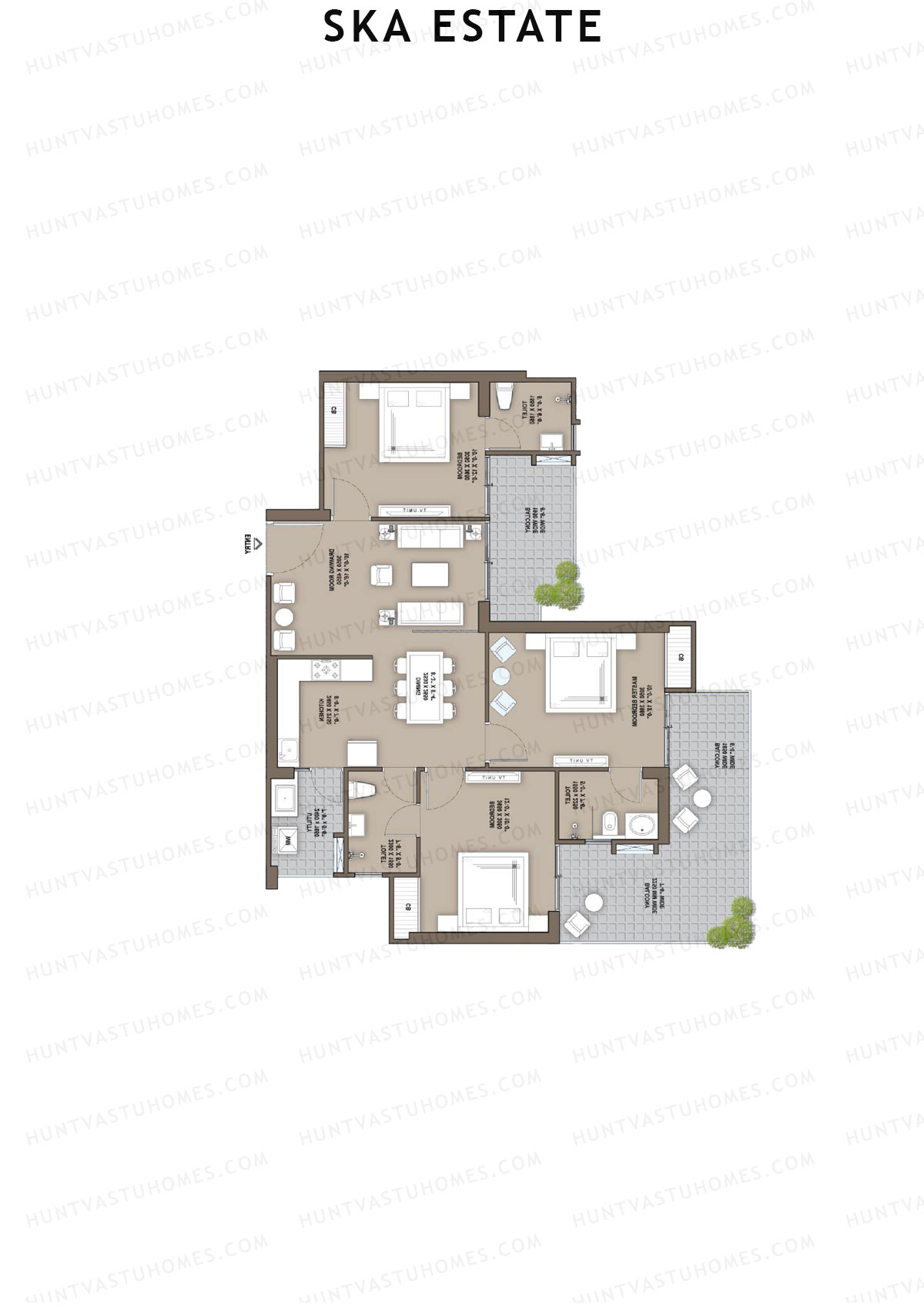 SKA Estate Aster Unit 33 (Type S1) Floor Plan