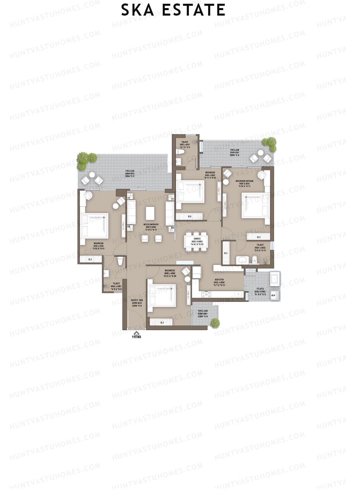 SKA Estate Magnolia Unit 3 (Type S4) Floor Plan