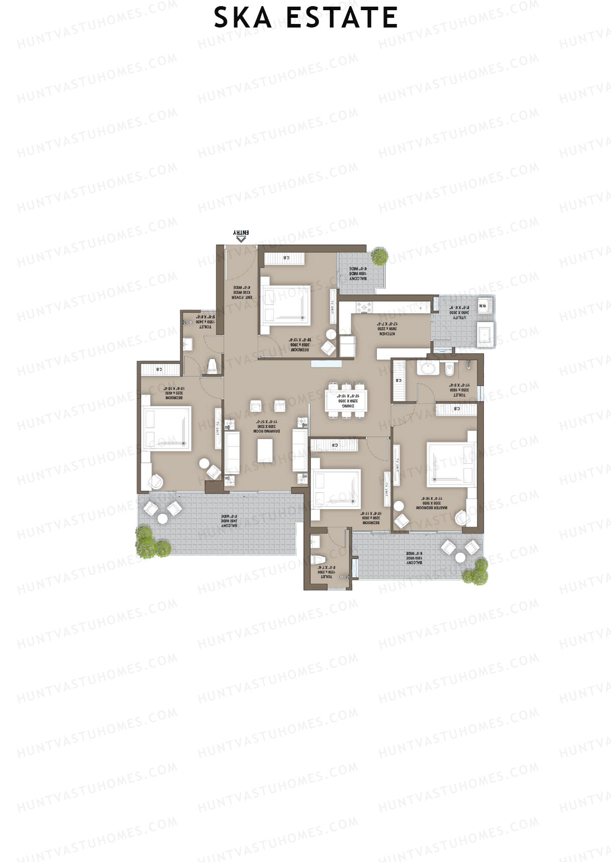 SKA Estate Magnolia Unit 4 (Type S4) Floor Plan