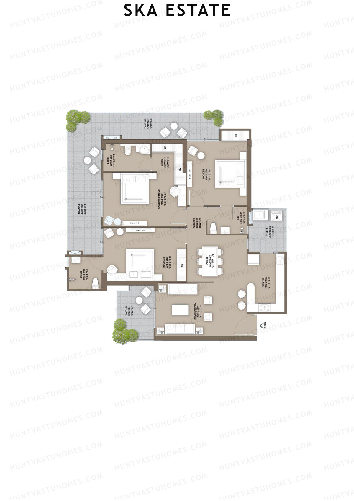 SKA Estate Orchid Unit 10 (Type S3) Floor Plan