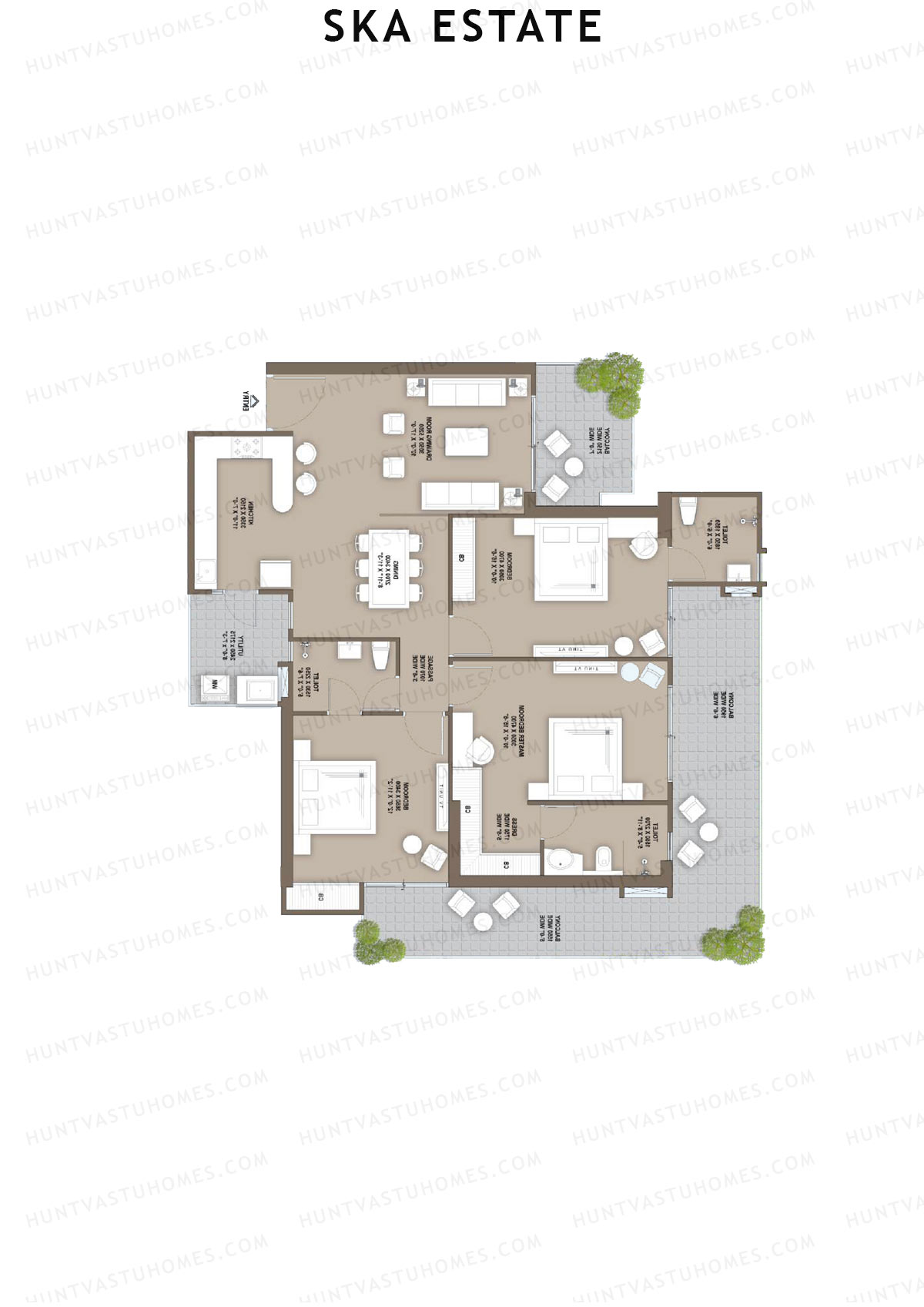 SKA Estate Orchid Unit 15 (Type S3) Floor Plan