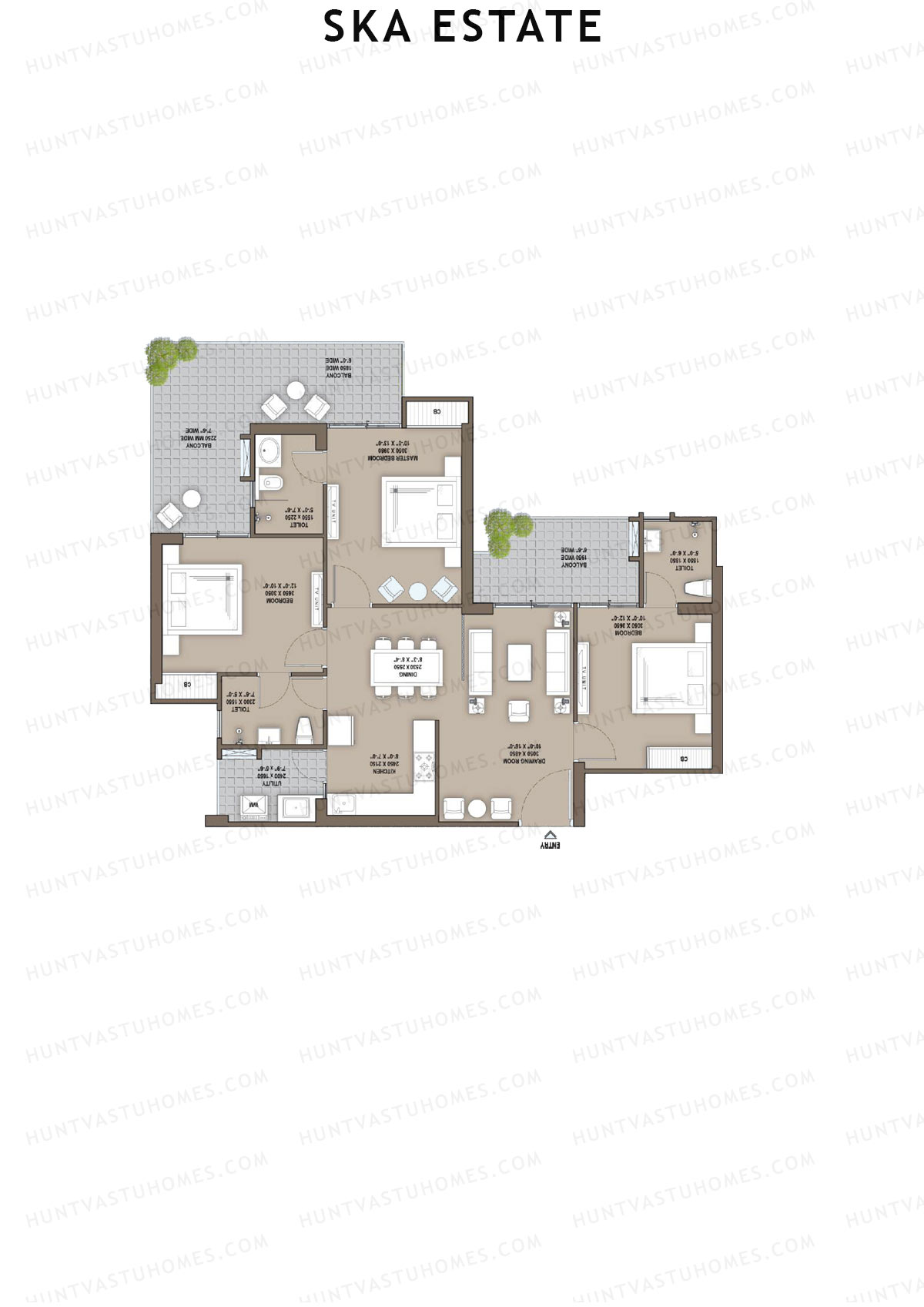 SKA Estate Zinnia Unit 18 (Type S1) Floor Plan