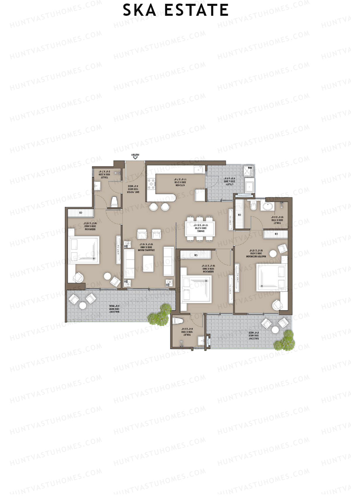 SKA Estate Zinnia Unit 21 (Type S2) Floor Plan