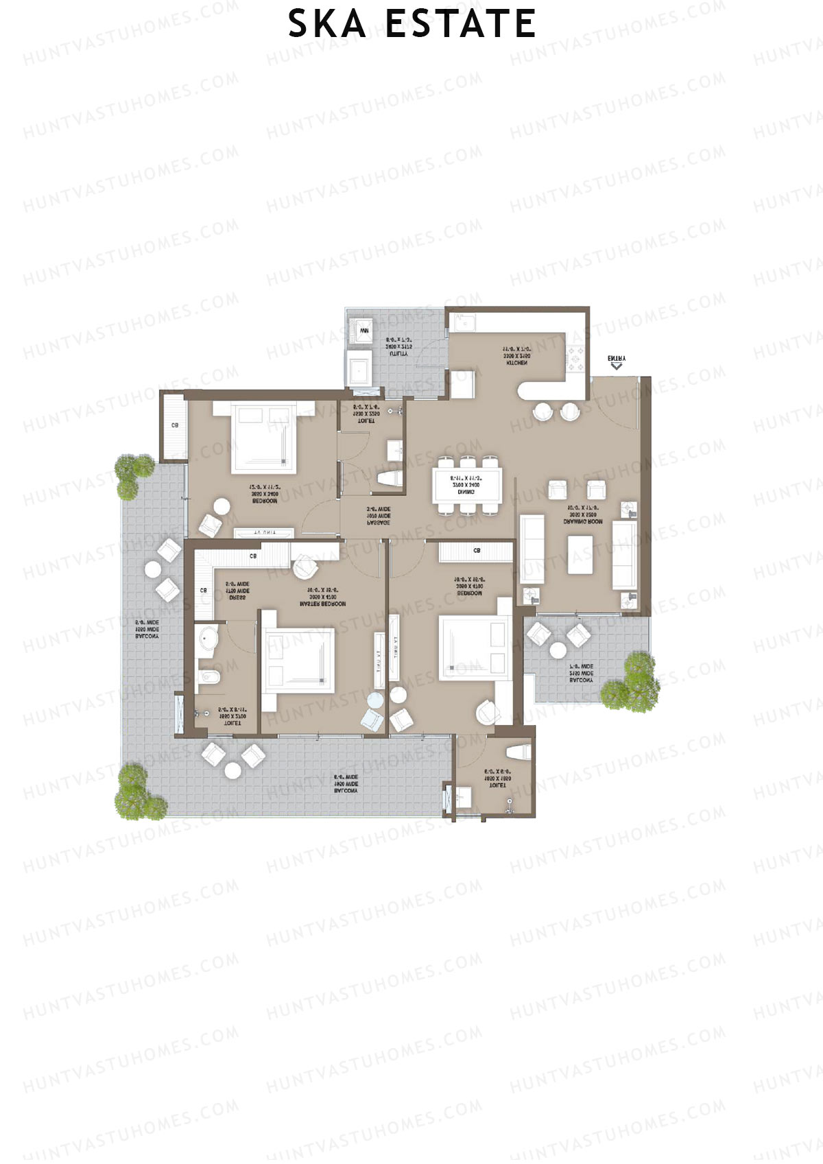SKA Estate Zinnia Unit 23 (Type S3) Floor Plan