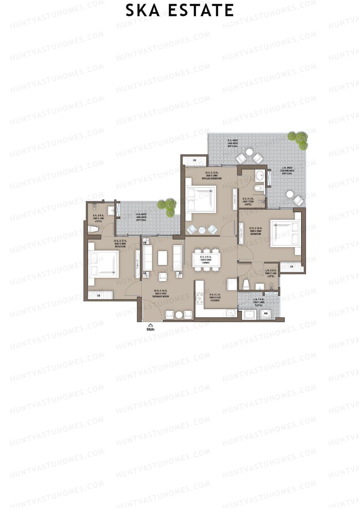 SKA Estate Zinnia Unit 25 (Type S1) Floor Plan