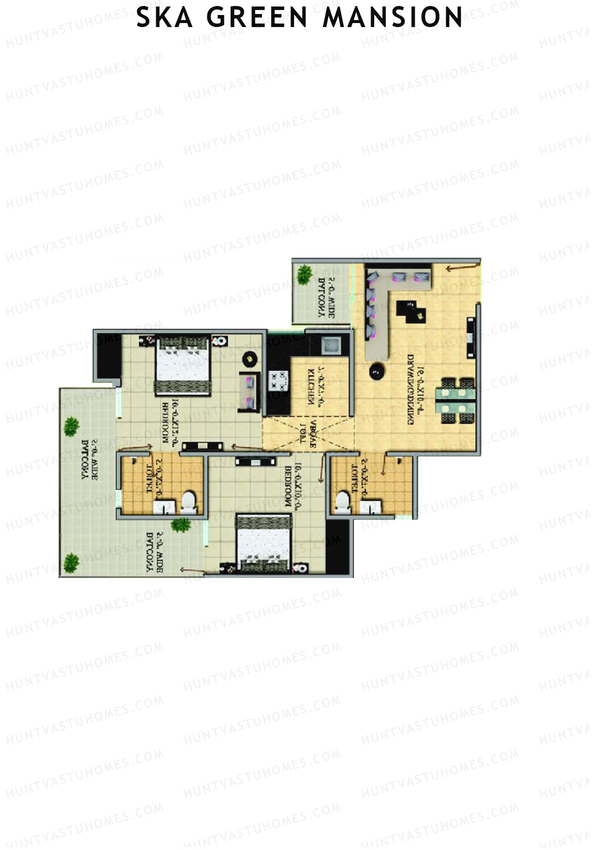 SKA Green Mansion Wing A Unit 1 Floor Plan