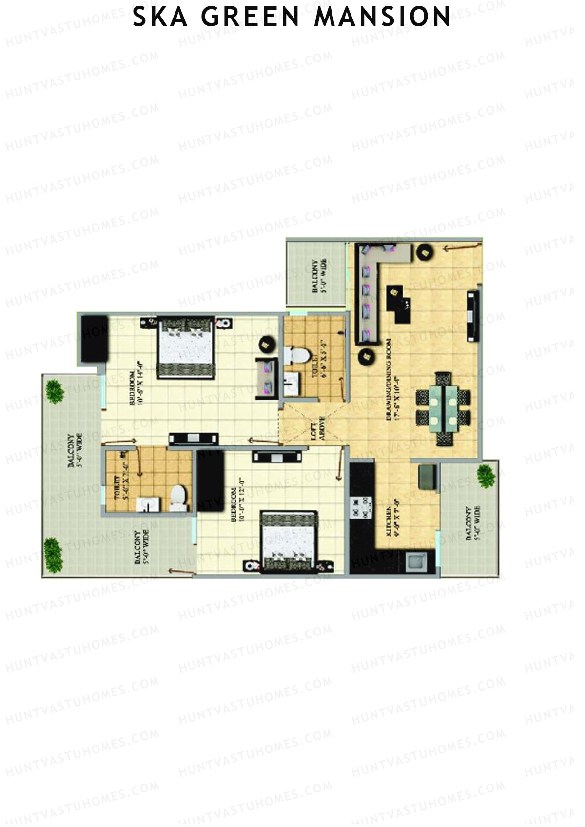 SKA Green Mansion Wing A Unit 7 Floor Plan