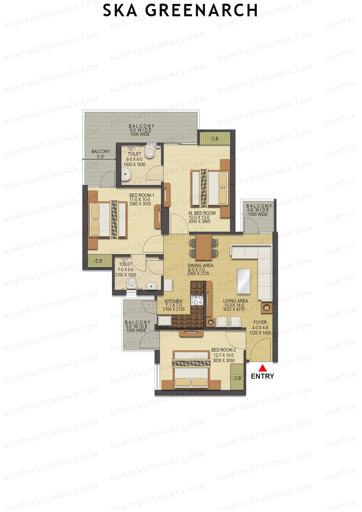 SKA Greenarch Aster Unit 4 (Type S-11) Floor Plan