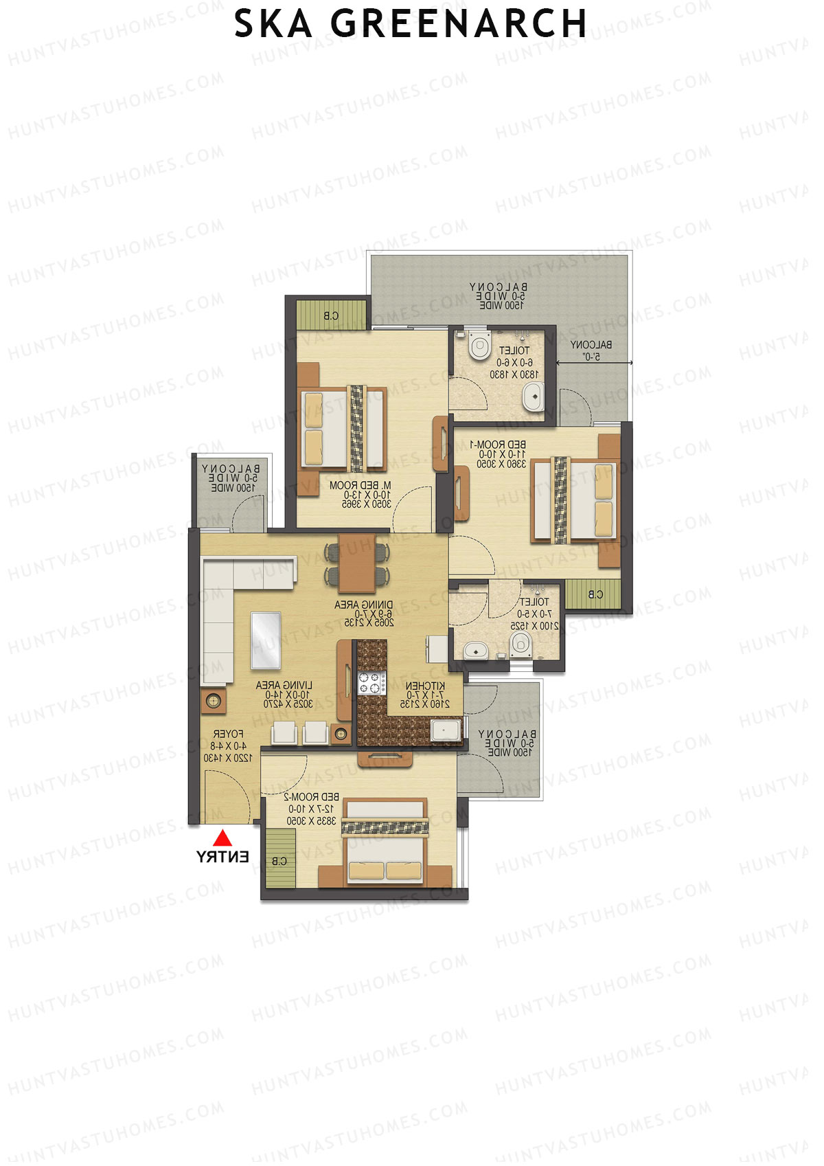 SKA Greenarch Aster Unit 5 (Type S-11) Floor Plan