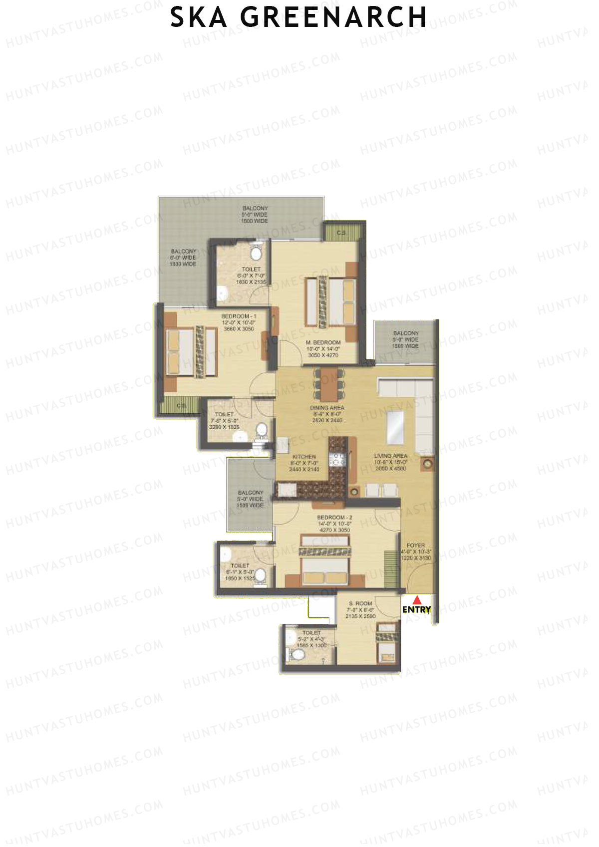 SKA Greenarch Tulip Unit 21 (Type S-1) Floor Plan