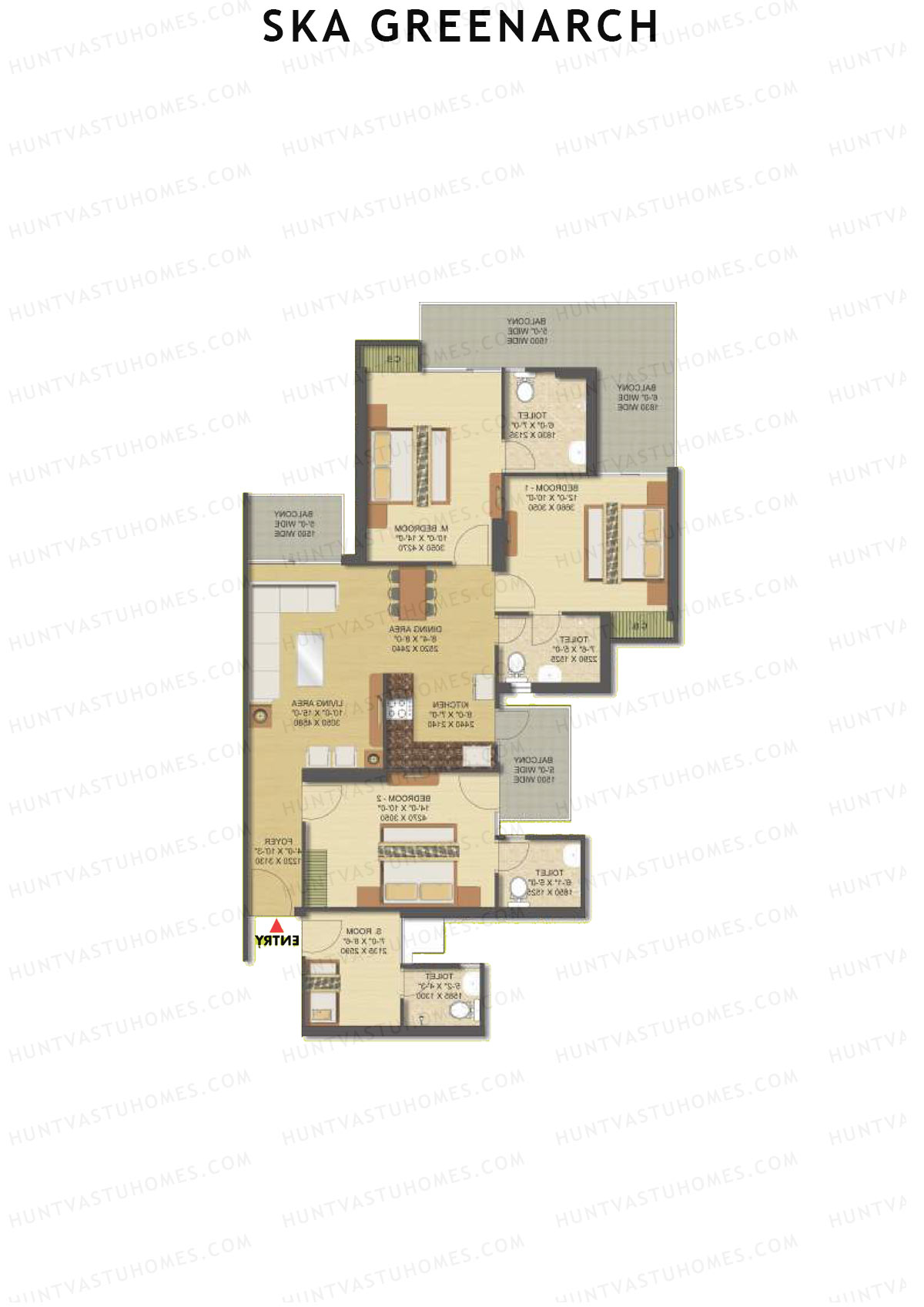 SKA Greenarch Tulip Unit 22 (Type S-1) Floor Plan