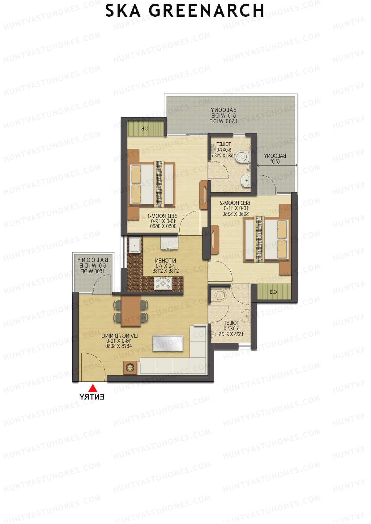 SKA Greenarch Zinnia Unit 31 (Type M-1) Floor Plan