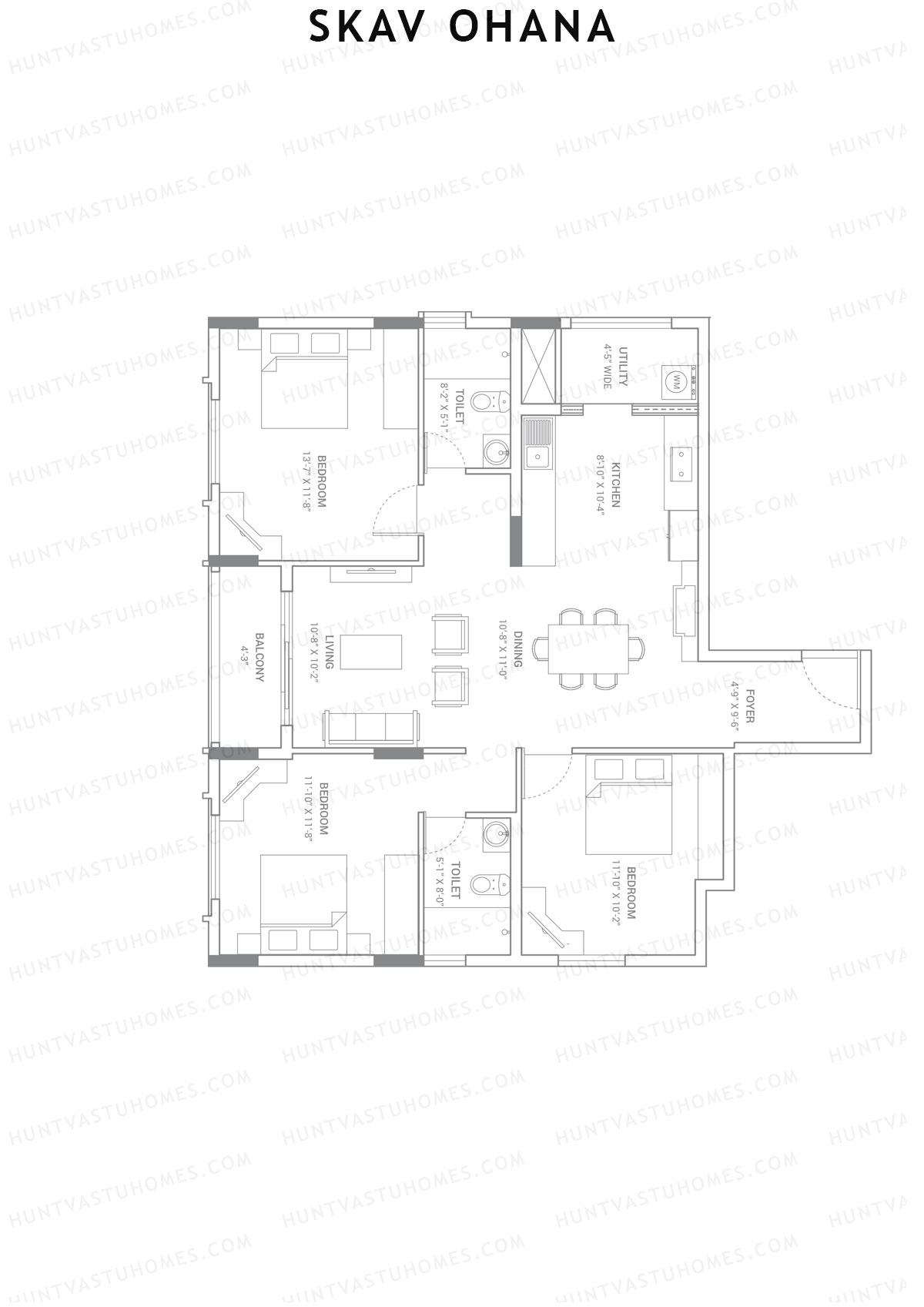 SKAV Ohana Block B Unit 4 (Type C) Floor Plan