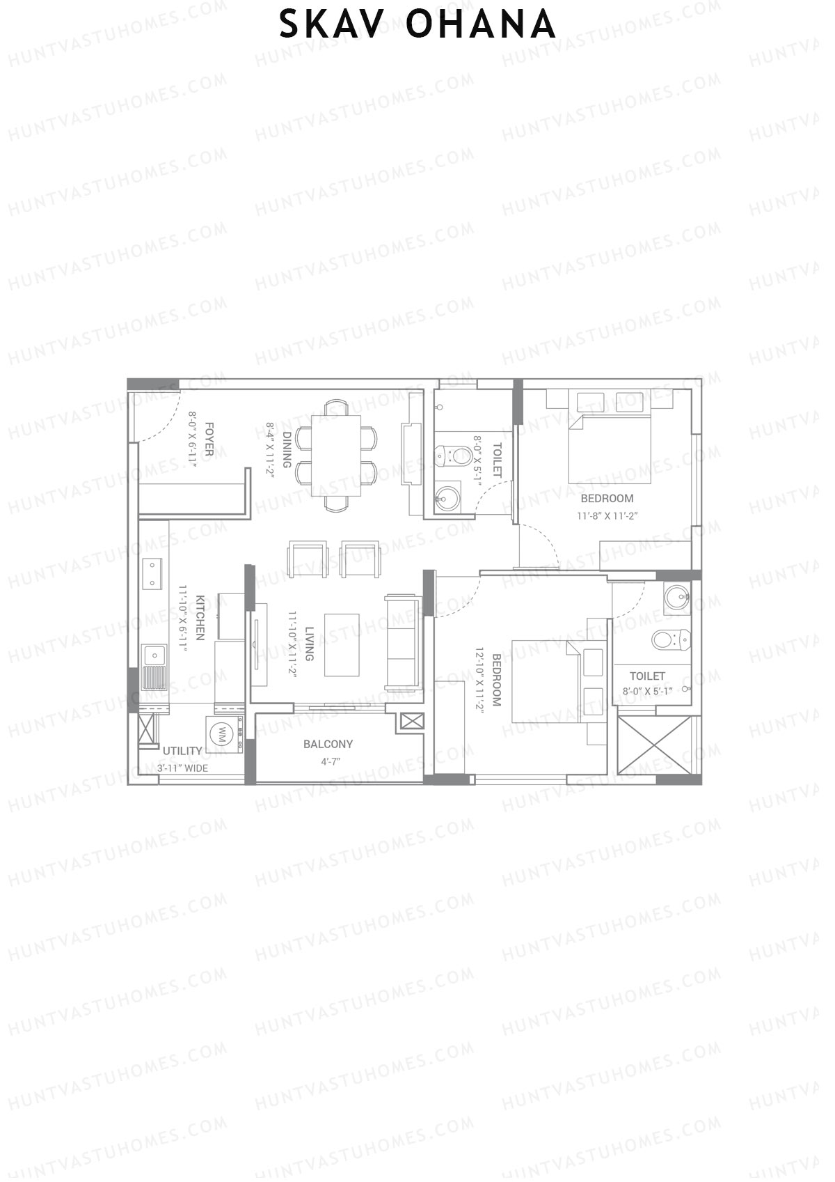 SKAV Ohana Block C Unit 1 (Type B) Floor Plan
