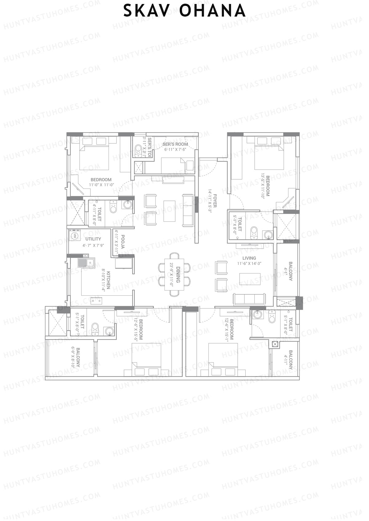 SKAV Ohana Block C Unit 2 (Type B) Floor Plan