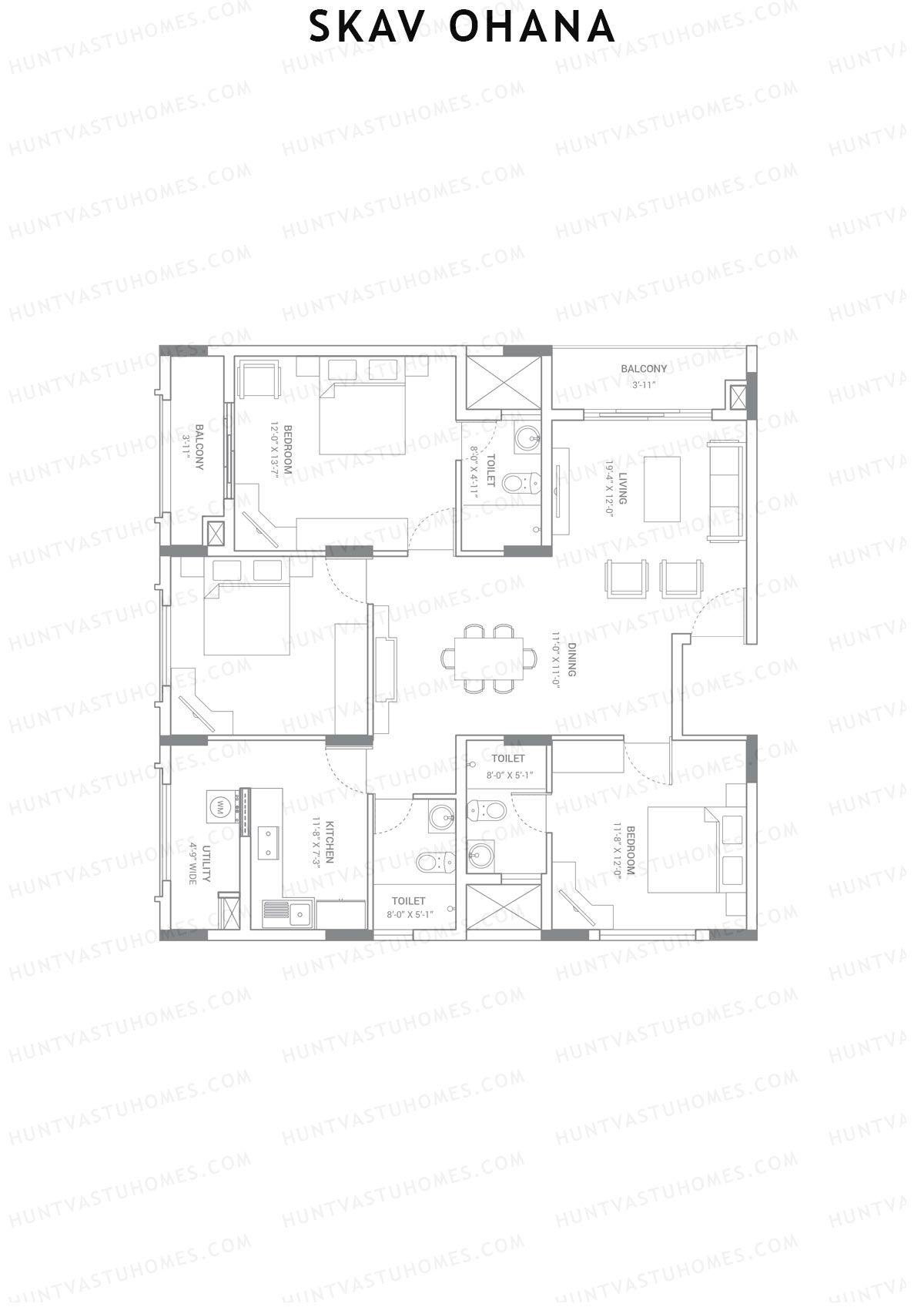 SKAV Ohana Block C Unit 4 Floor Plan