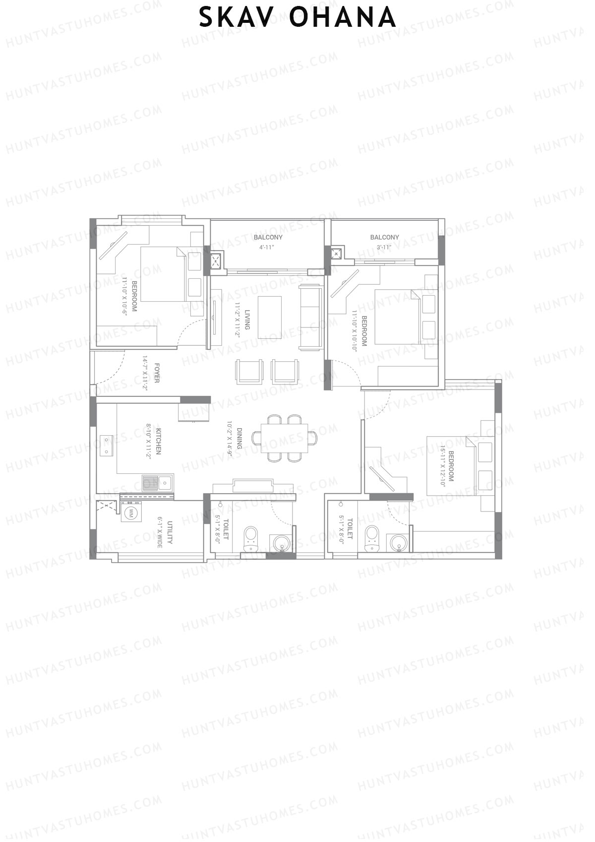 SKAV Ohana Block C Unit 5 (Type E) Floor Plan