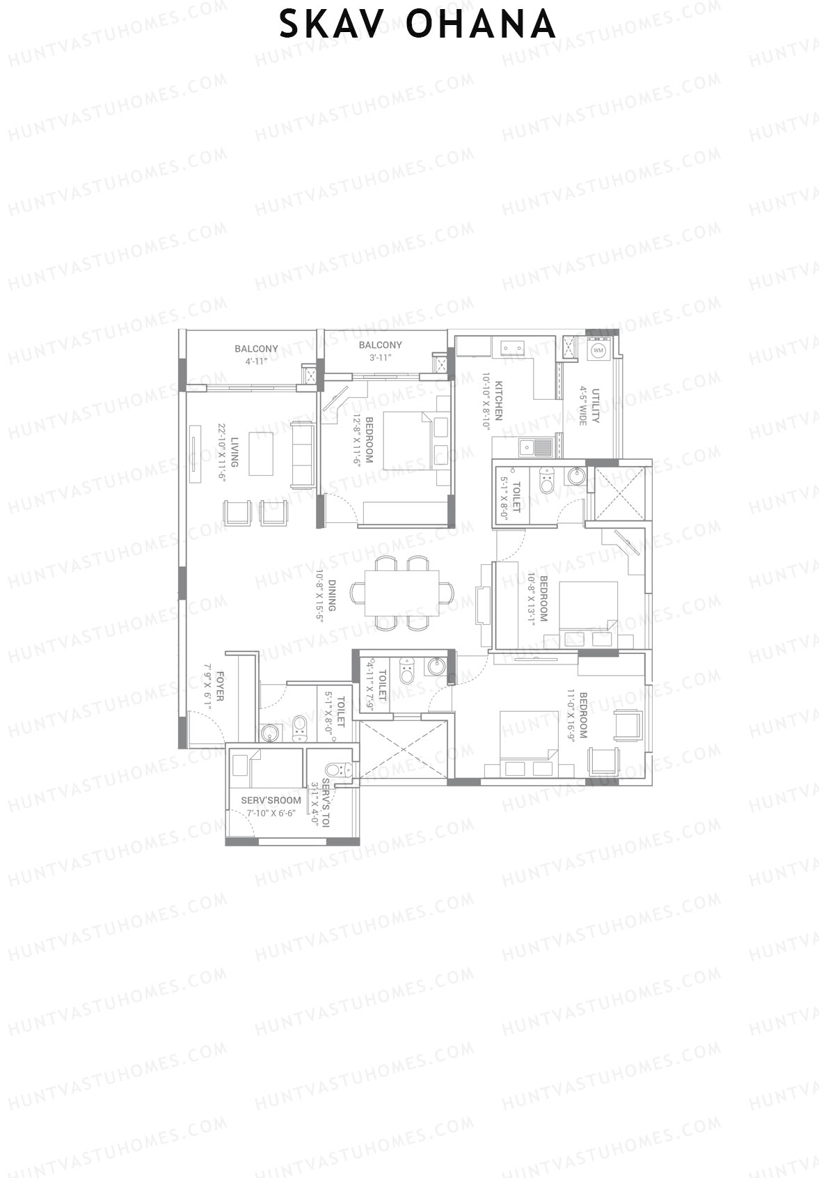 SKAV Ohana Block D Unit 1 Floor Plan
