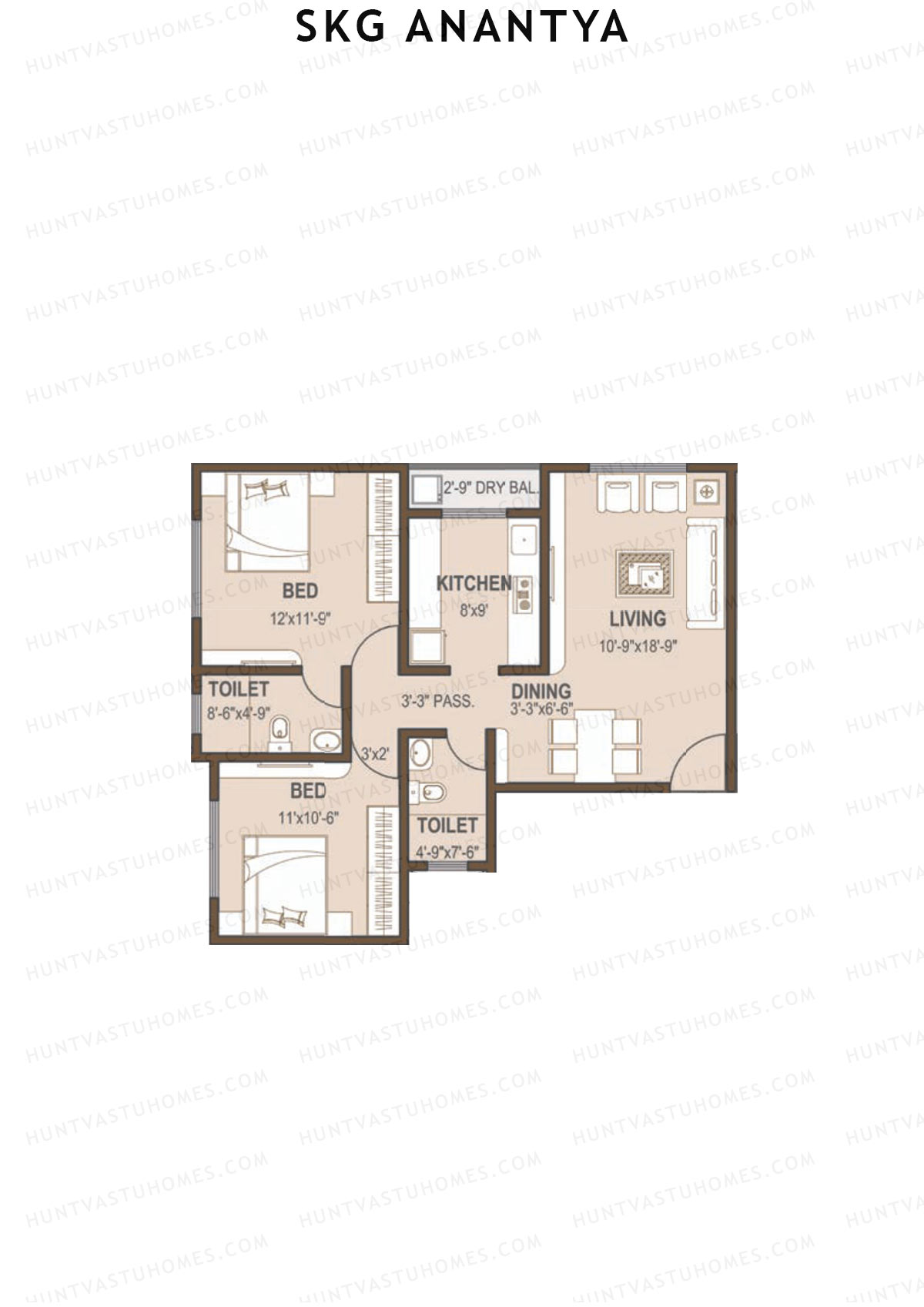 SKG Anantya Tower A Unit 2 Floor Plan