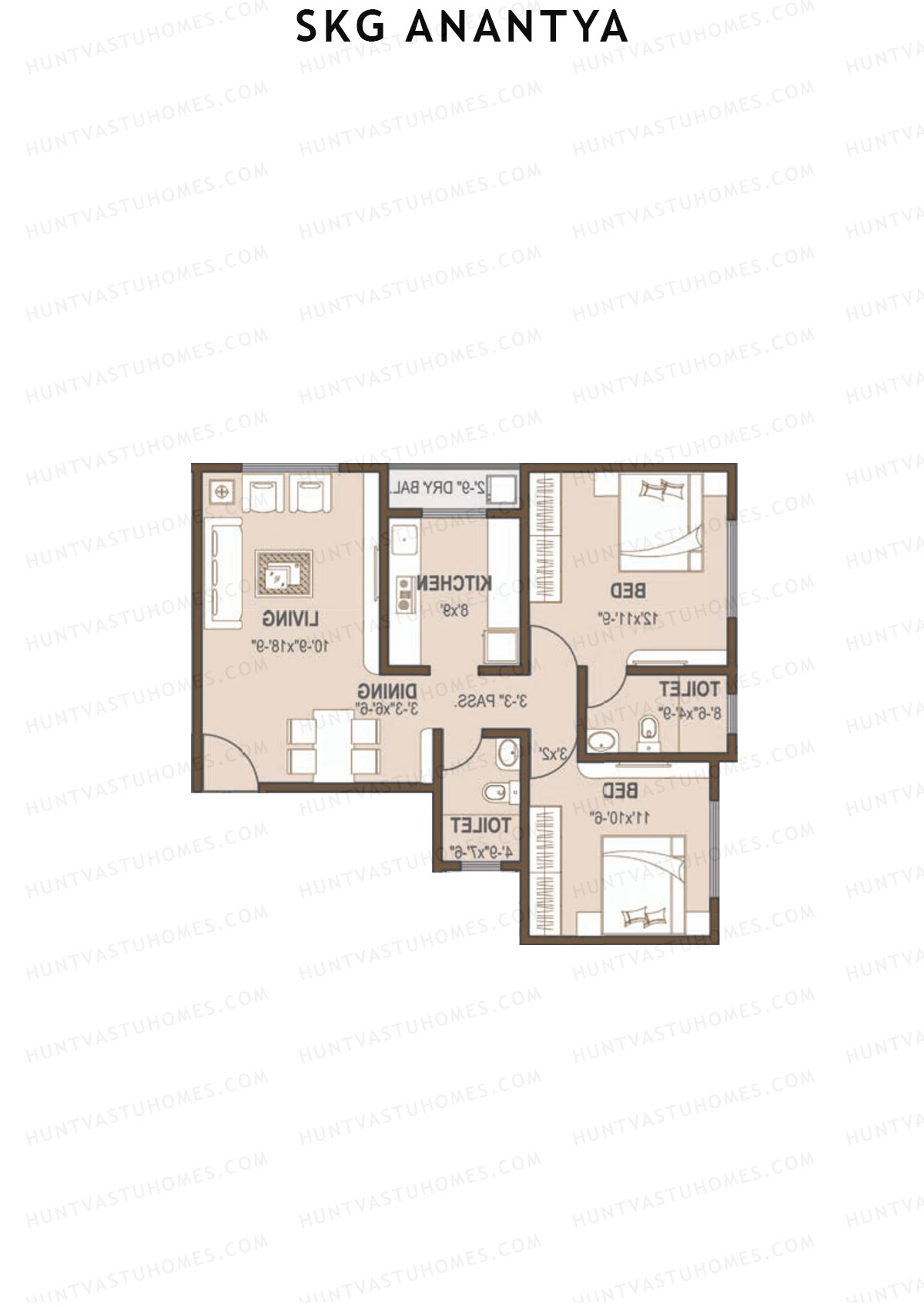SKG Anantya Tower A Unit 3 Floor Plan