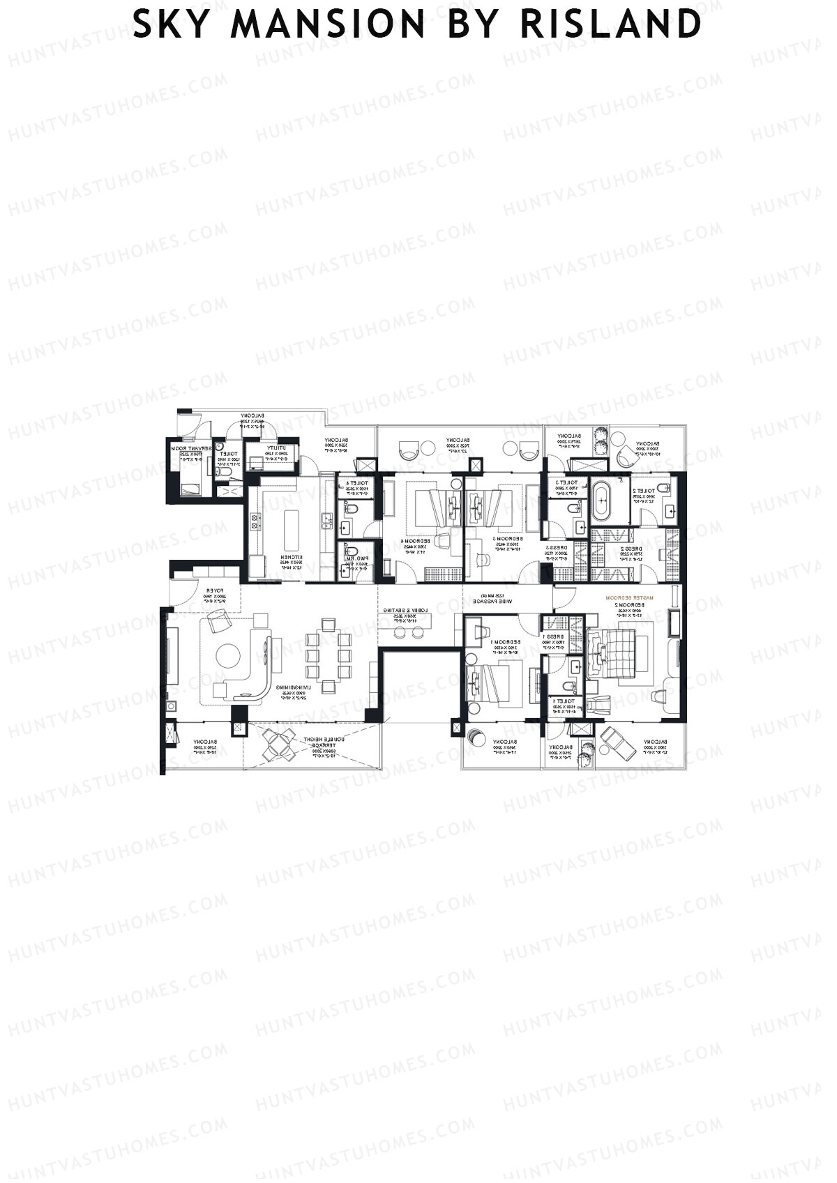Sky Mansion By Risland Tower A Unit A2 (Type A) Floor Plan
