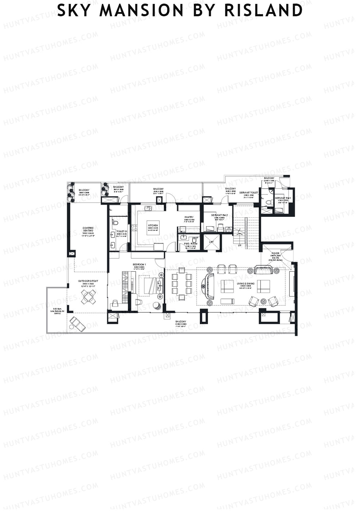 Sky Mansion By Risland Tower A Unit A1 (Penthouse) Floor Plan