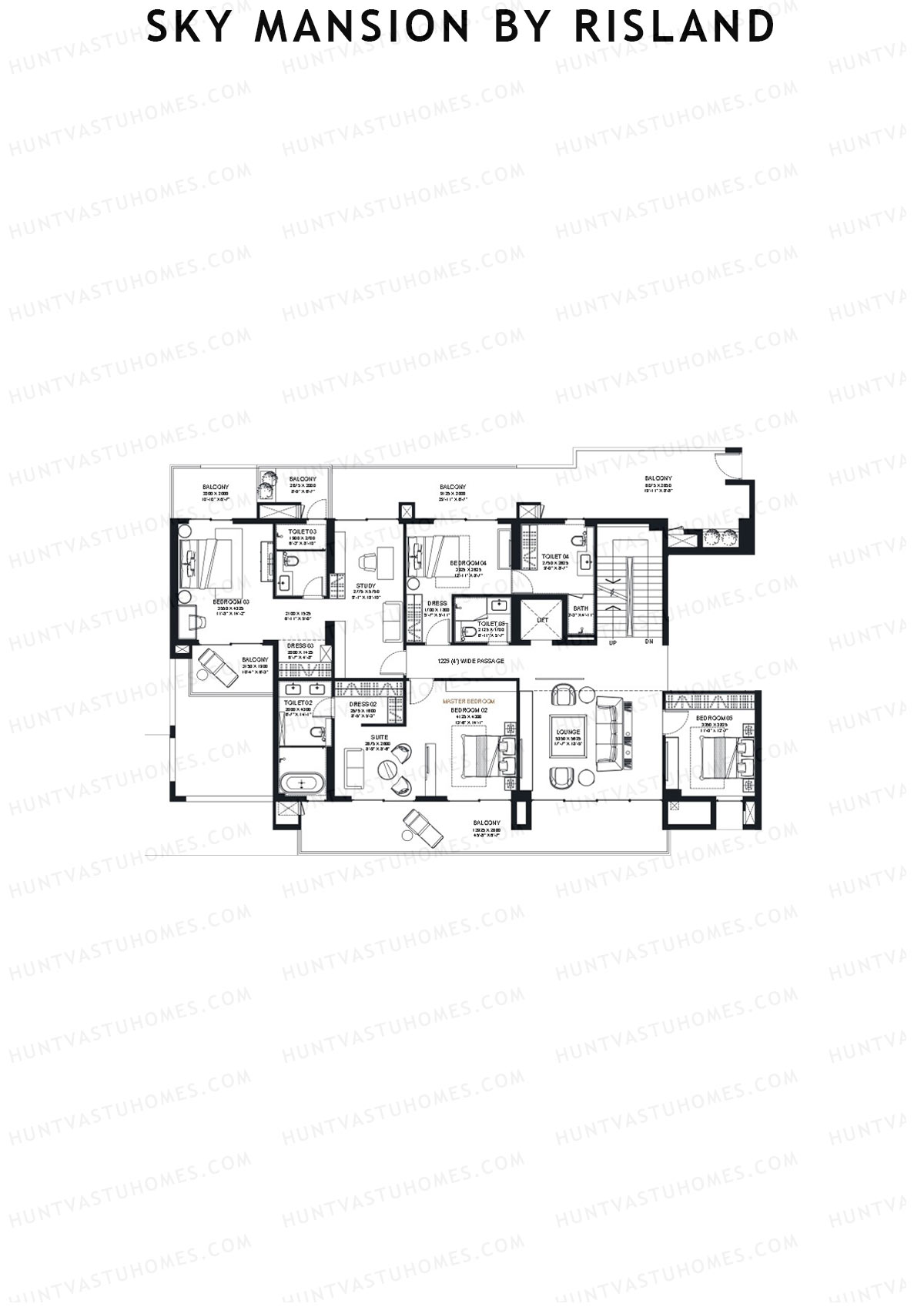 Sky Mansion By Risland Tower A Unit A1 (Penthouse) Floor Plan