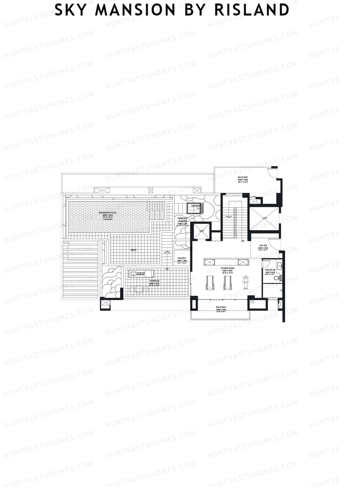 Sky Mansion By Risland Tower A Unit A1 (Penthouse) Floor Plan