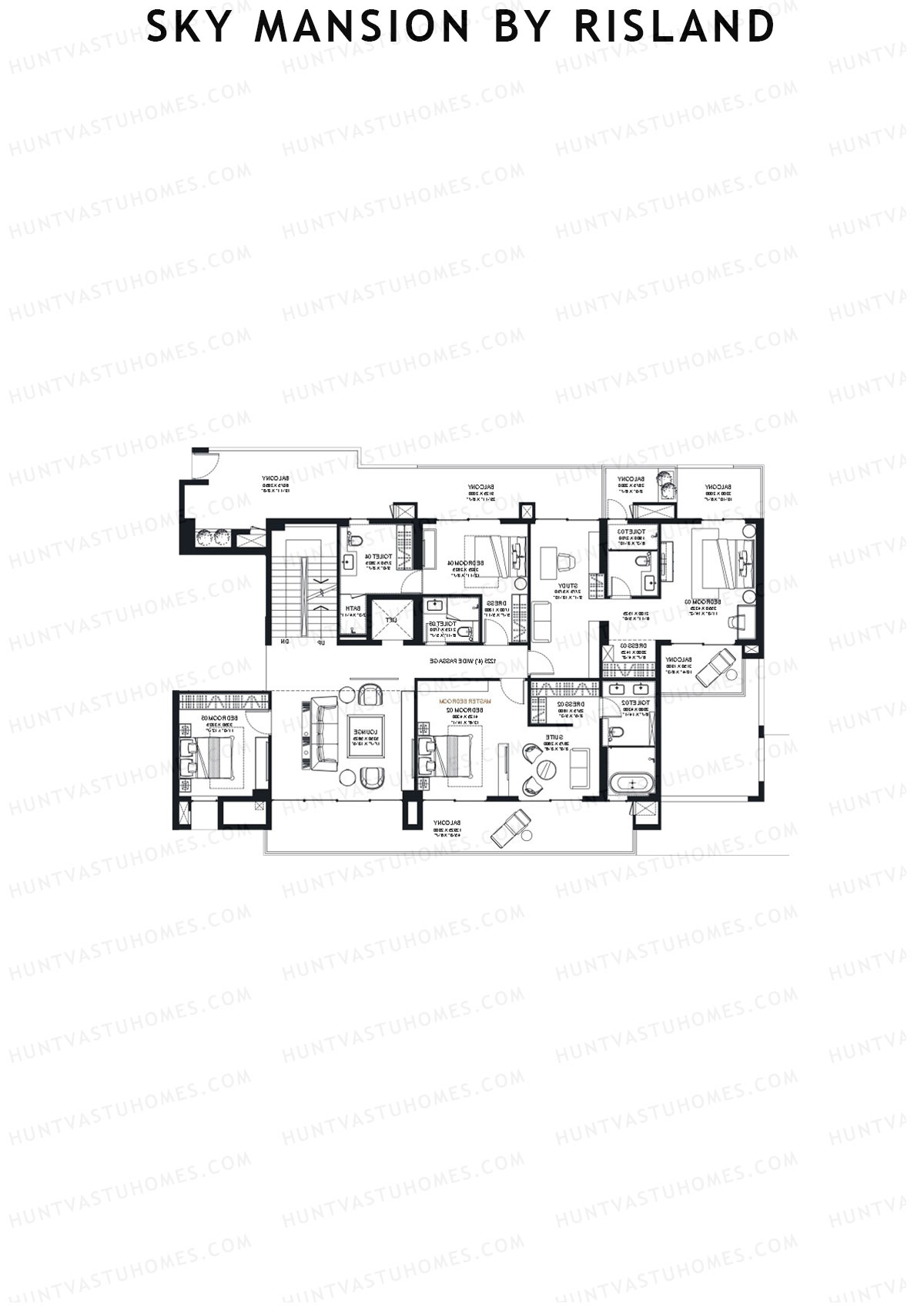 Sky Mansion By Risland Tower A Unit A2 (Penthouse) Floor Plan