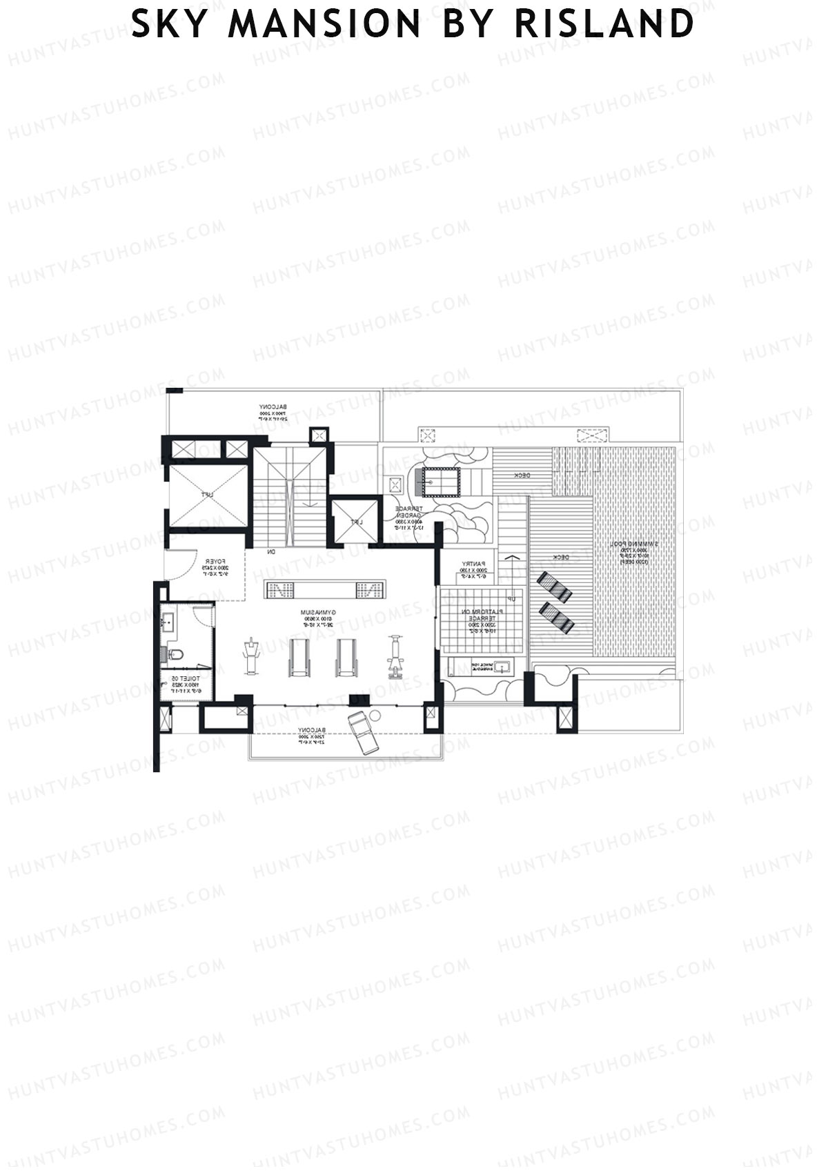 Sky Mansion By Risland Tower C Unit C2 (Penthouse) Floor Plan