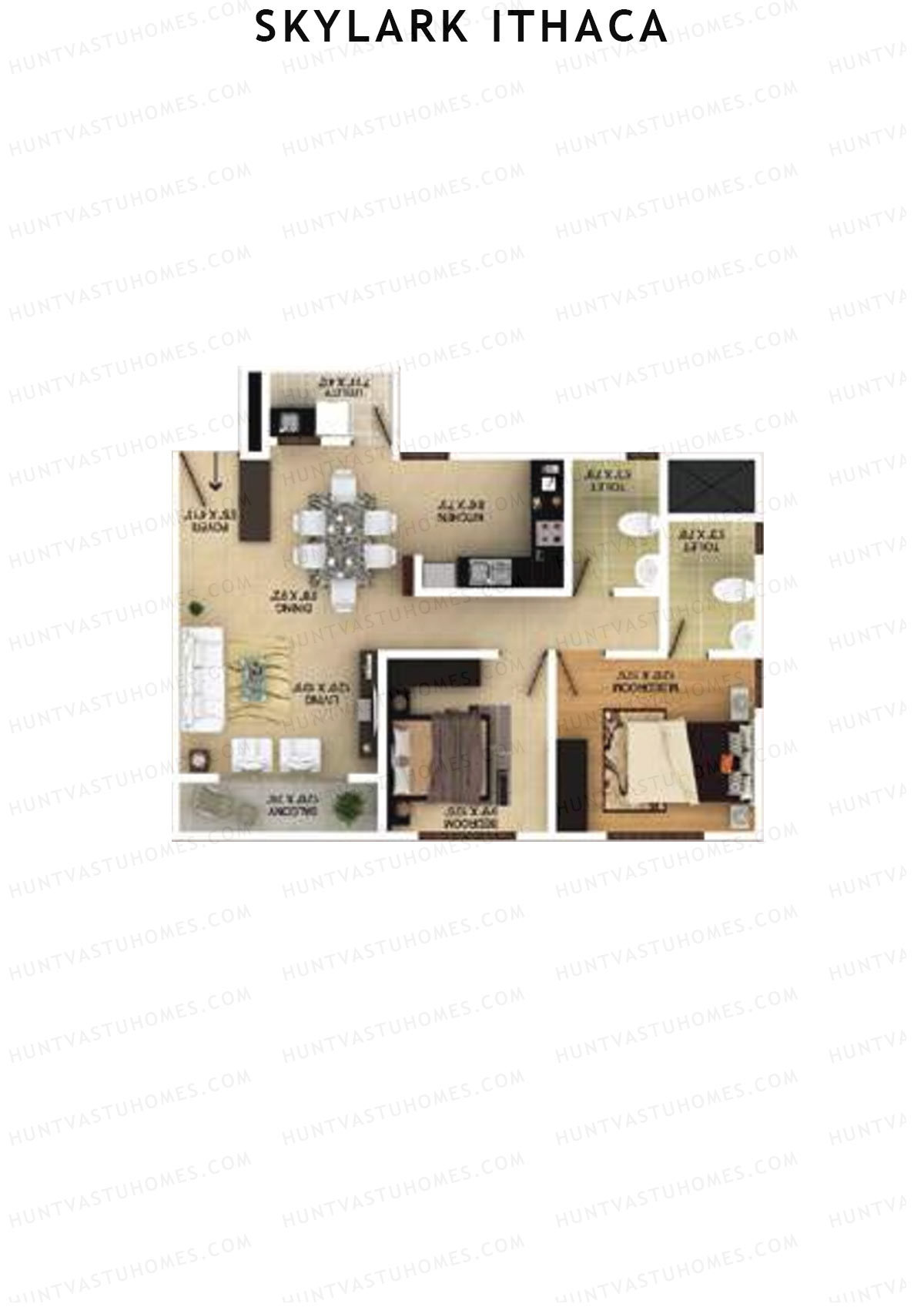 Skylark Ithaca Tower 10 Unit 5 (Type 1) Floor Plan