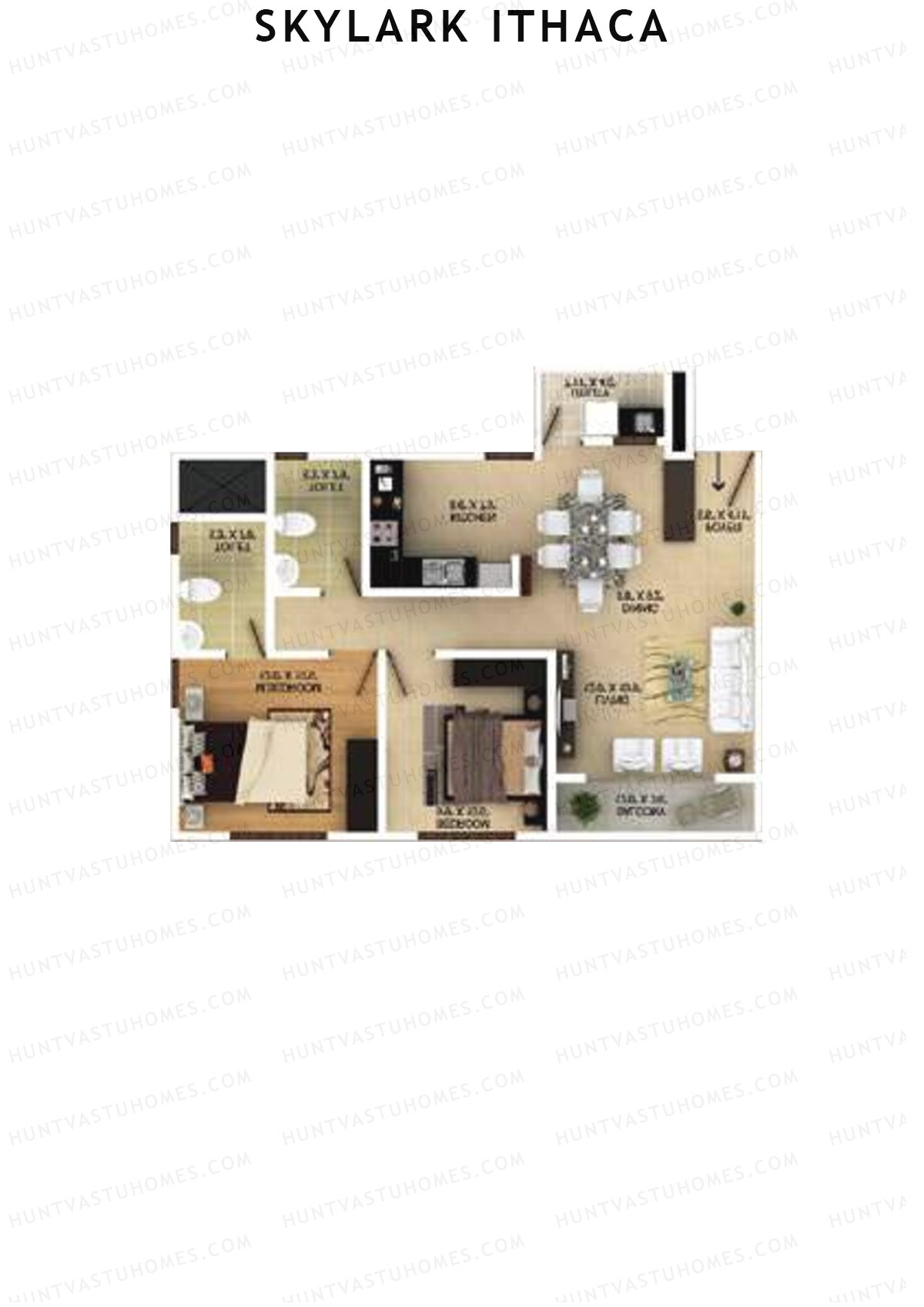 Skylark Ithaca Tower 10 Unit 6 (Type 1) Floor Plan